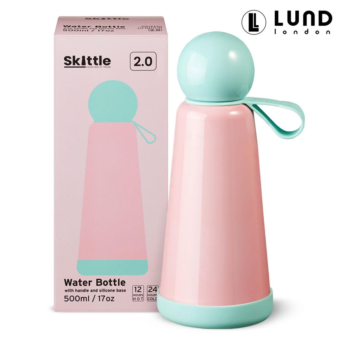 룬드런던(LUNDLONDON) 스키틀보틀2.0 오리지널 500ml 보온보냉 투웨이 손잡이 텀블러 3컬러
