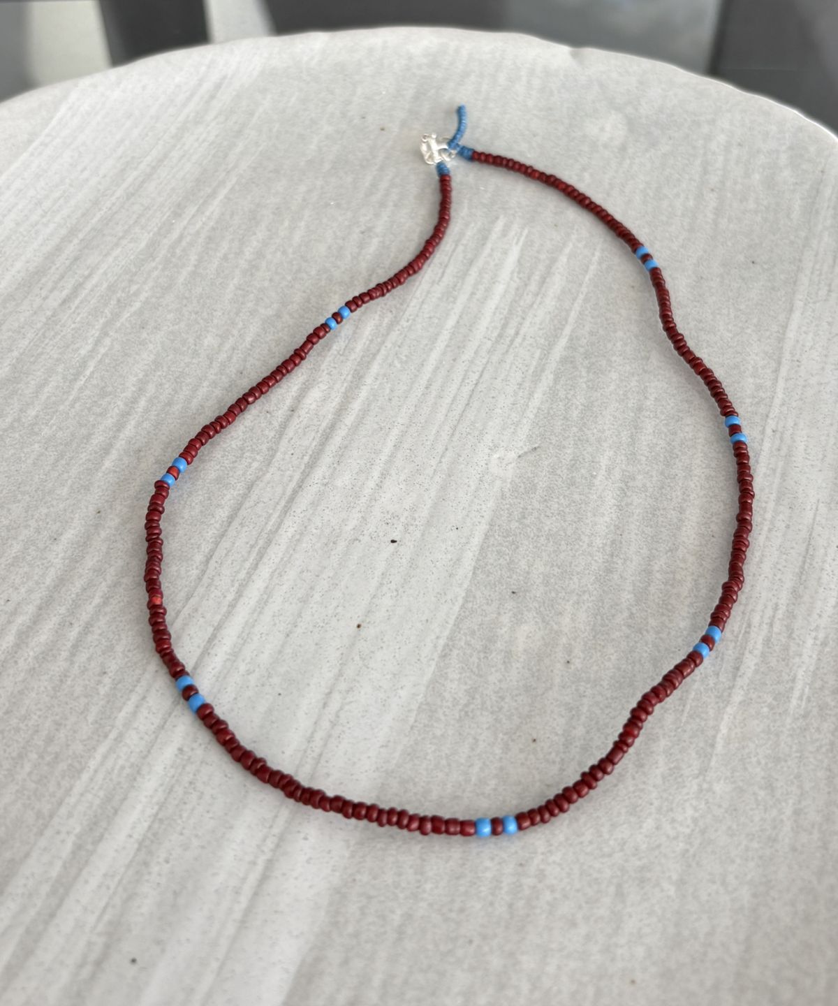바라두(BARADU) 925 Red point bead necklace