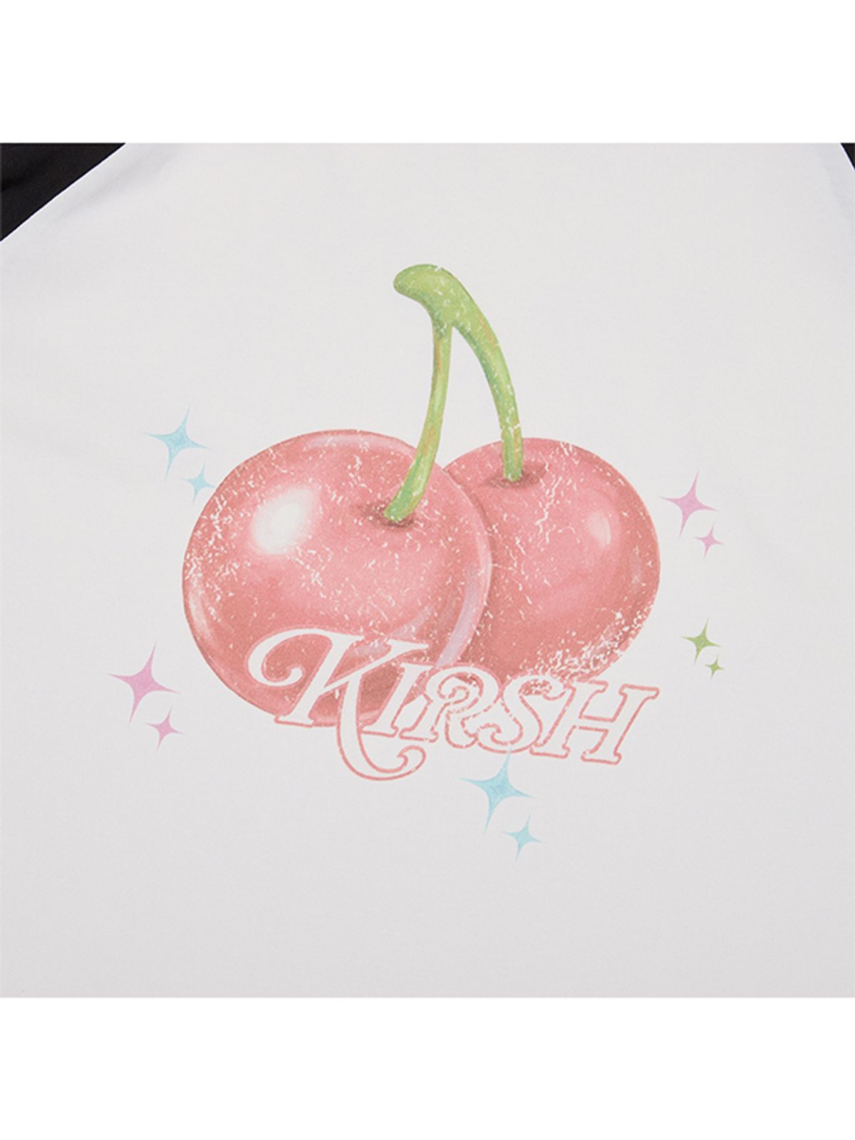 키르시(KIRSH) 멜로우 그래픽 래글런 롱 슬리브 [화이트]