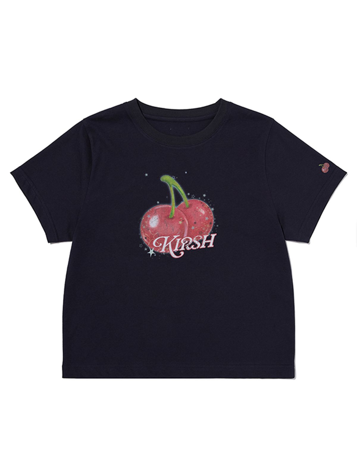 키르시(KIRSH) 키르시 멜로우 스탠다드핏 체리 티셔츠 [다크 네이비]