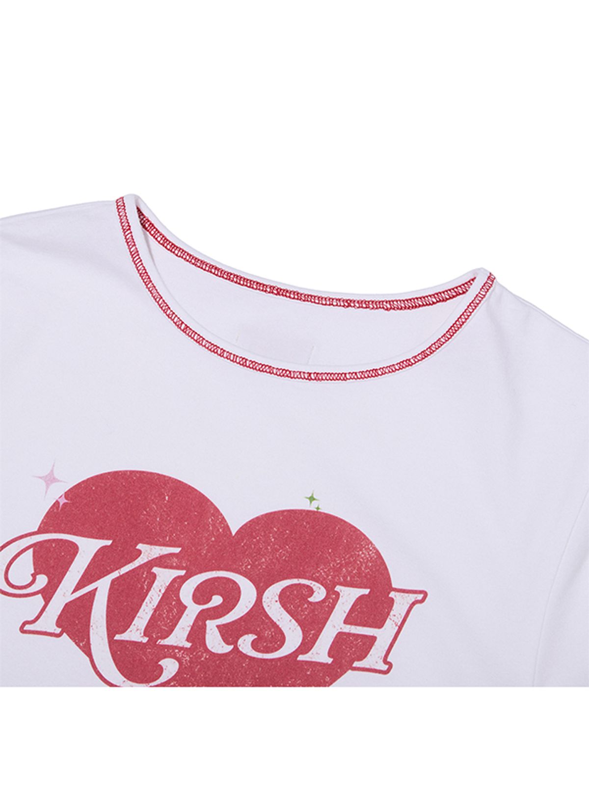 키르시(KIRSH) 키르시 멜로우 그래픽 슬림핏 티셔츠 [화이트]