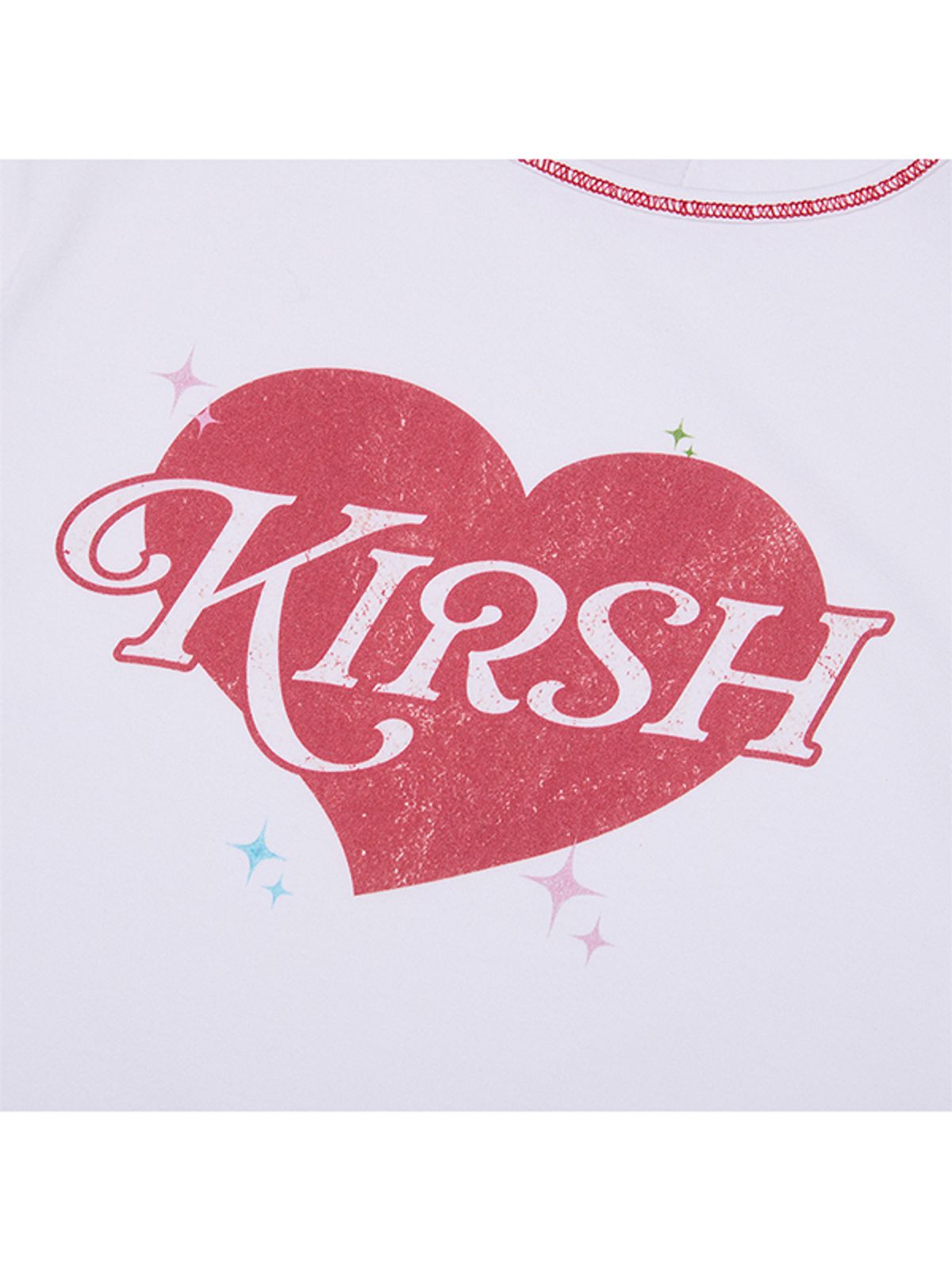 키르시(KIRSH) 키르시 멜로우 그래픽 슬림핏 티셔츠 [화이트]