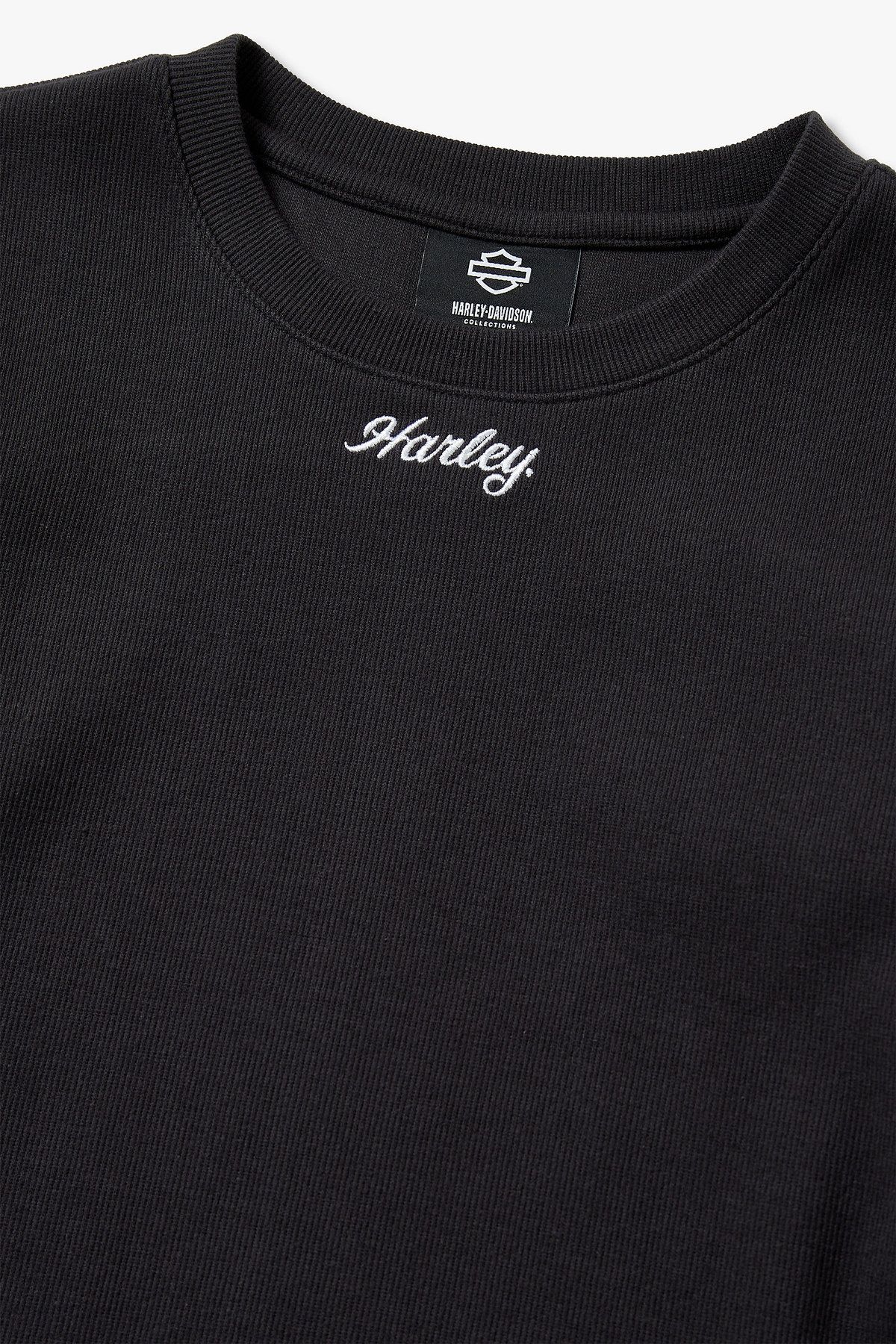 할리데이비슨 컬렉션스®(HARLEY-DAVIDSON COLLECTIONS®) [Women] 할리 크롭 롱슬리브 티셔츠 블랙_HH25311301
