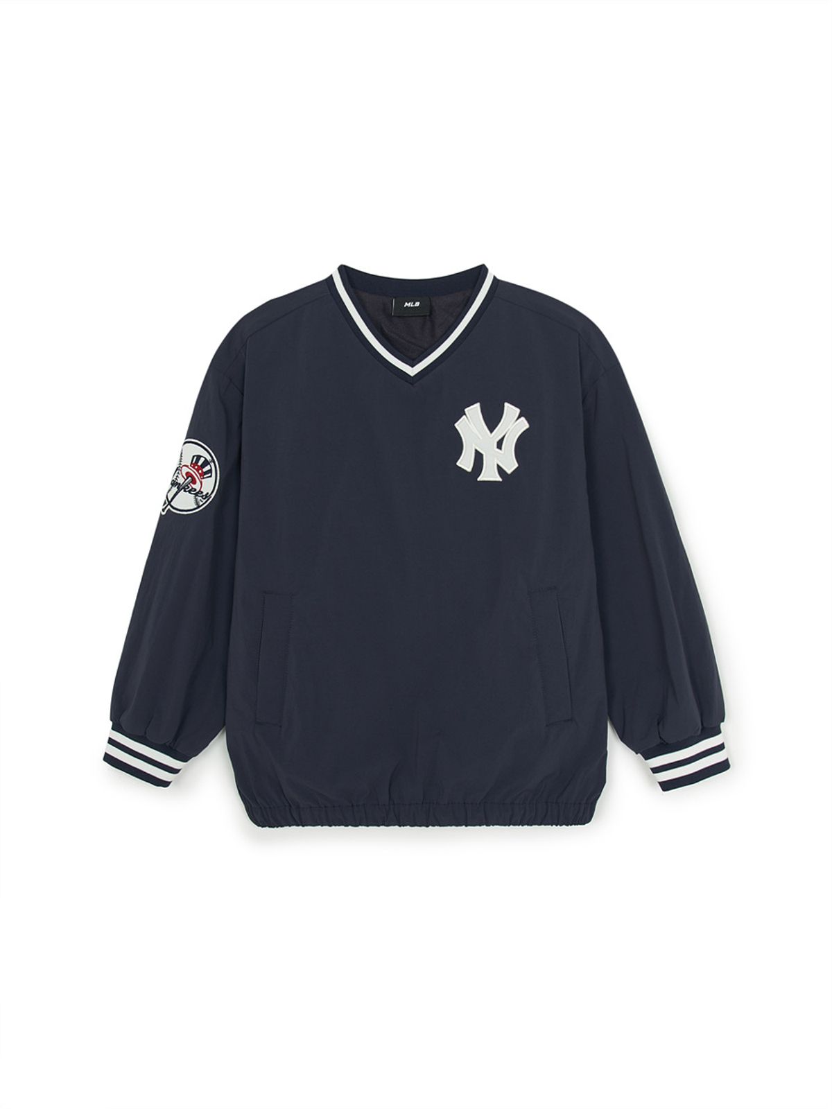 엠엘비 키즈(MLB KIDS) 스트릿 베이직 쿠퍼스 로고 우븐 맨투맨세트 NY (D.Navy)