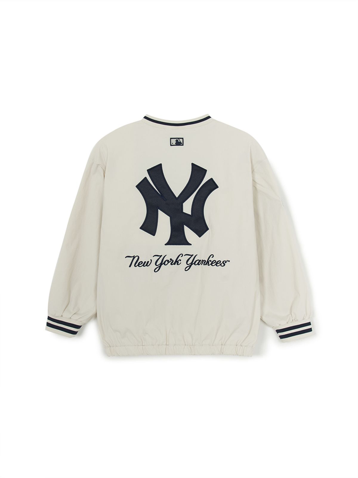 엠엘비 키즈(MLB KIDS) 스트릿 베이직 쿠퍼스 로고 우븐 맨투맨세트 NY (Cream)