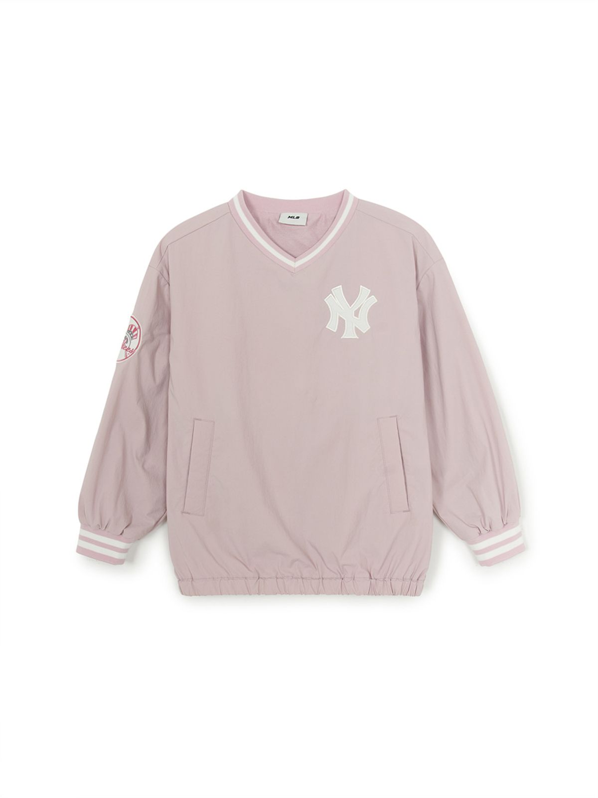 엠엘비 키즈(MLB KIDS) 스트릿 베이직 쿠퍼스 로고 우븐 맨투맨세트 NY (Mg.Pink)