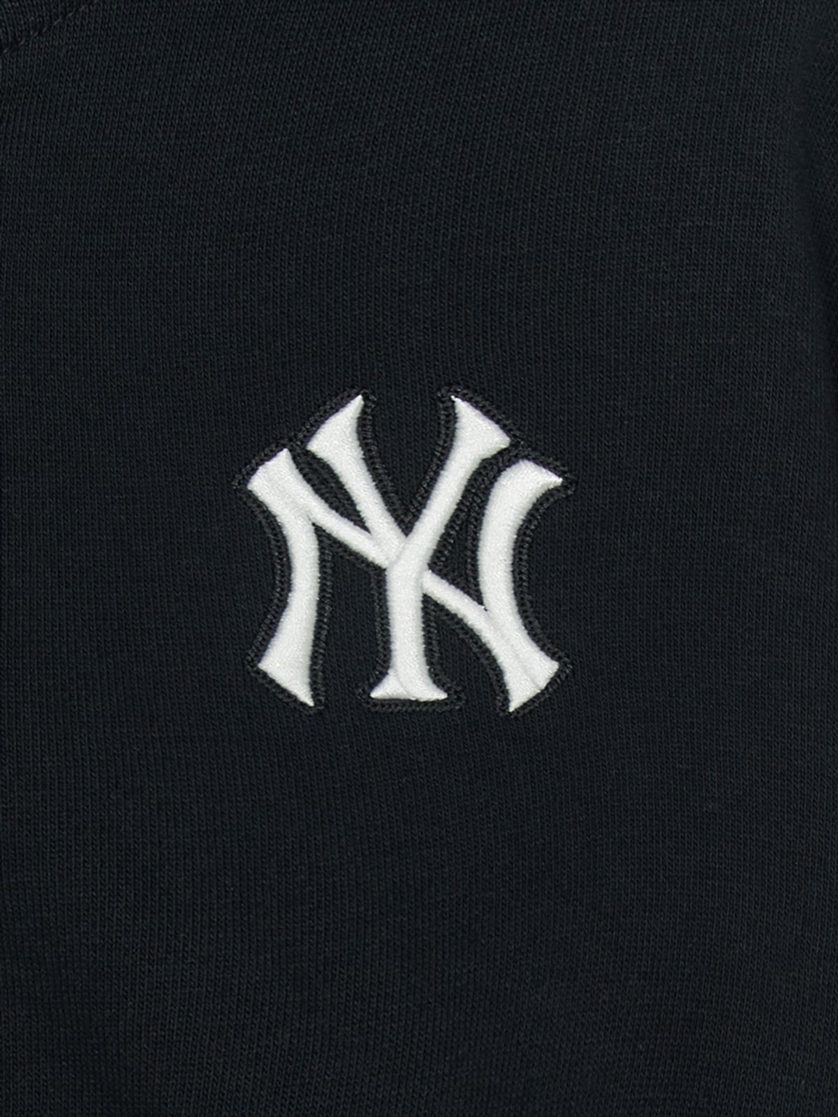 엠엘비 키즈(MLB KIDS) 베이직 여아 스몰로고 크롭 후드 집업 NY (Black)