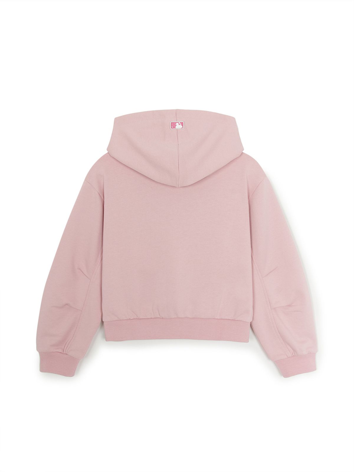 엠엘비 키즈(MLB KIDS) 베이직 여아 스몰로고 크롭 후드 집업 NY (Pink)