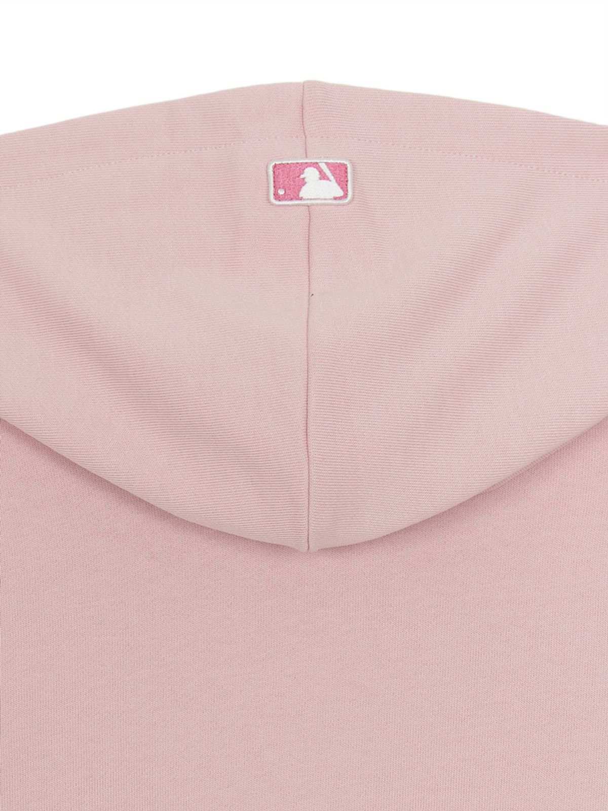 엠엘비 키즈(MLB KIDS) 베이직 여아 스몰로고 크롭 후드 집업 NY (Pink)