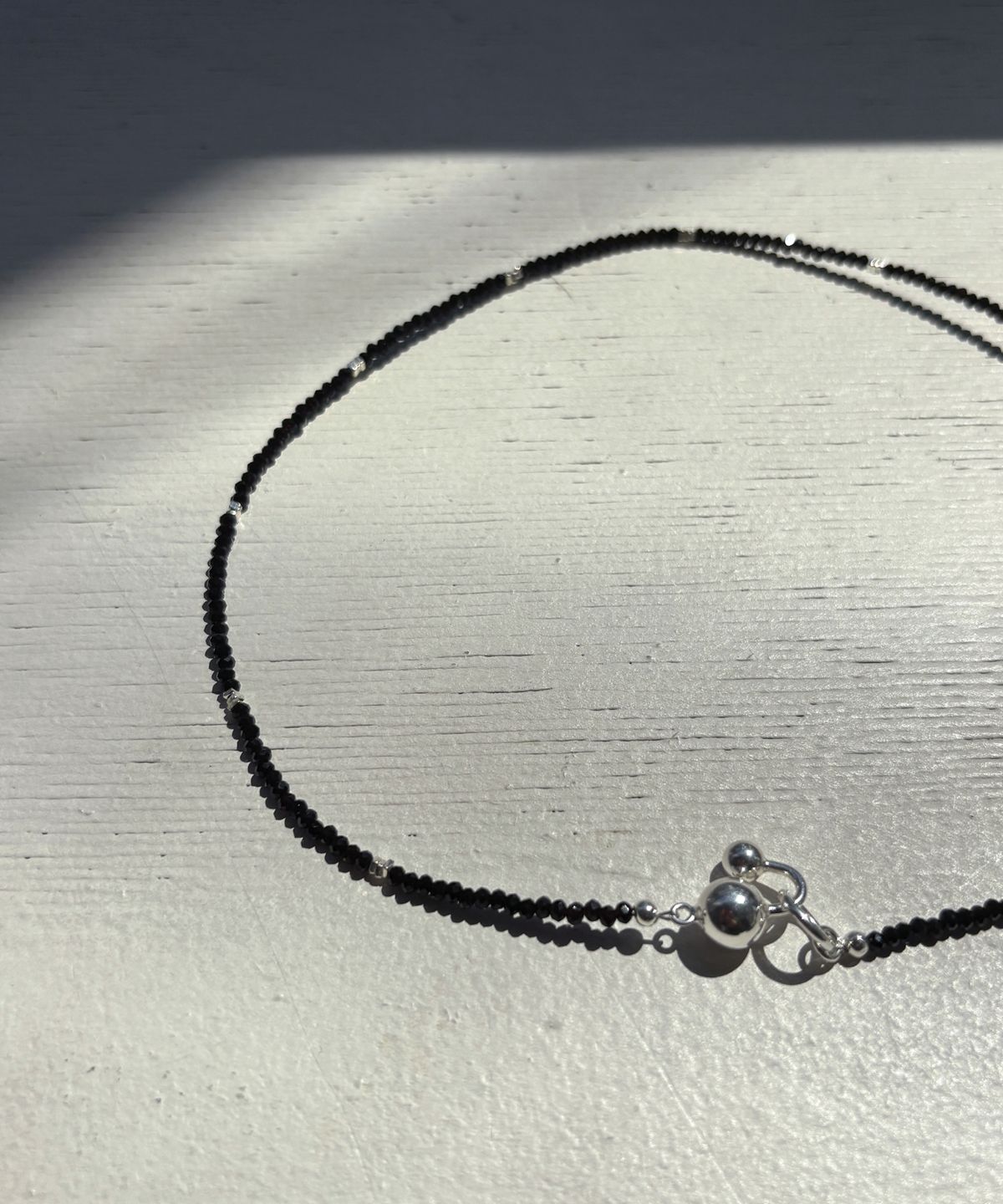 바라두(BARADU) 925 Black bead necklace