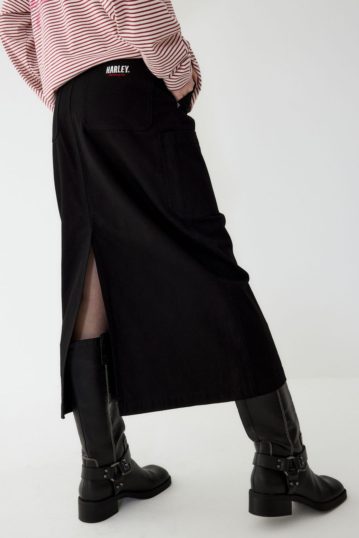 할리데이비슨 컬렉션스®(HARLEY-DAVIDSON COLLECTIONS®) [Women] 카펜터 롱스커트 블랙_HH25322001