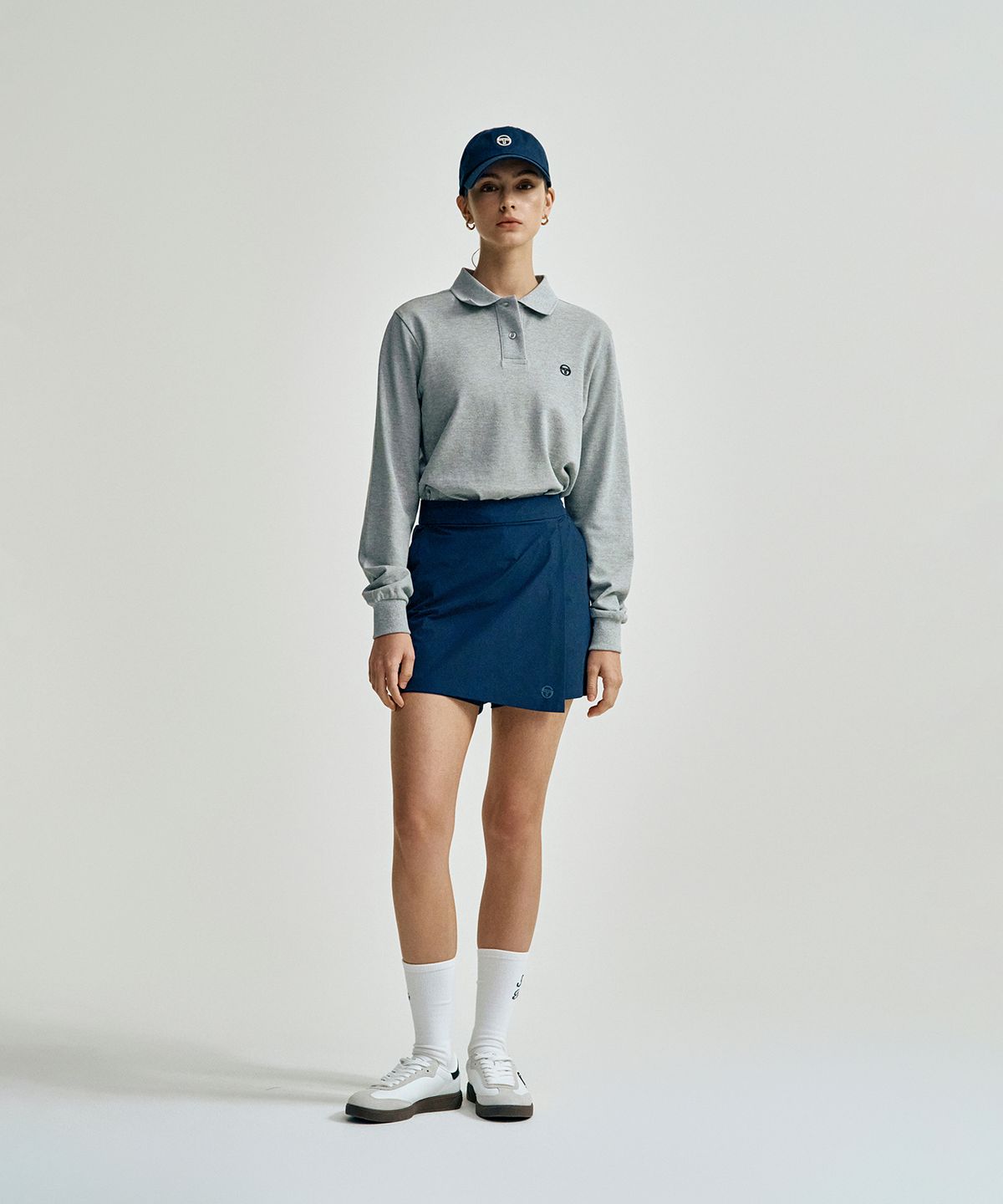 세르지오 타키니(SERGIO TACCHINI) U 클래식 유니섹스 긴팔 폴로 (Melange Grey)