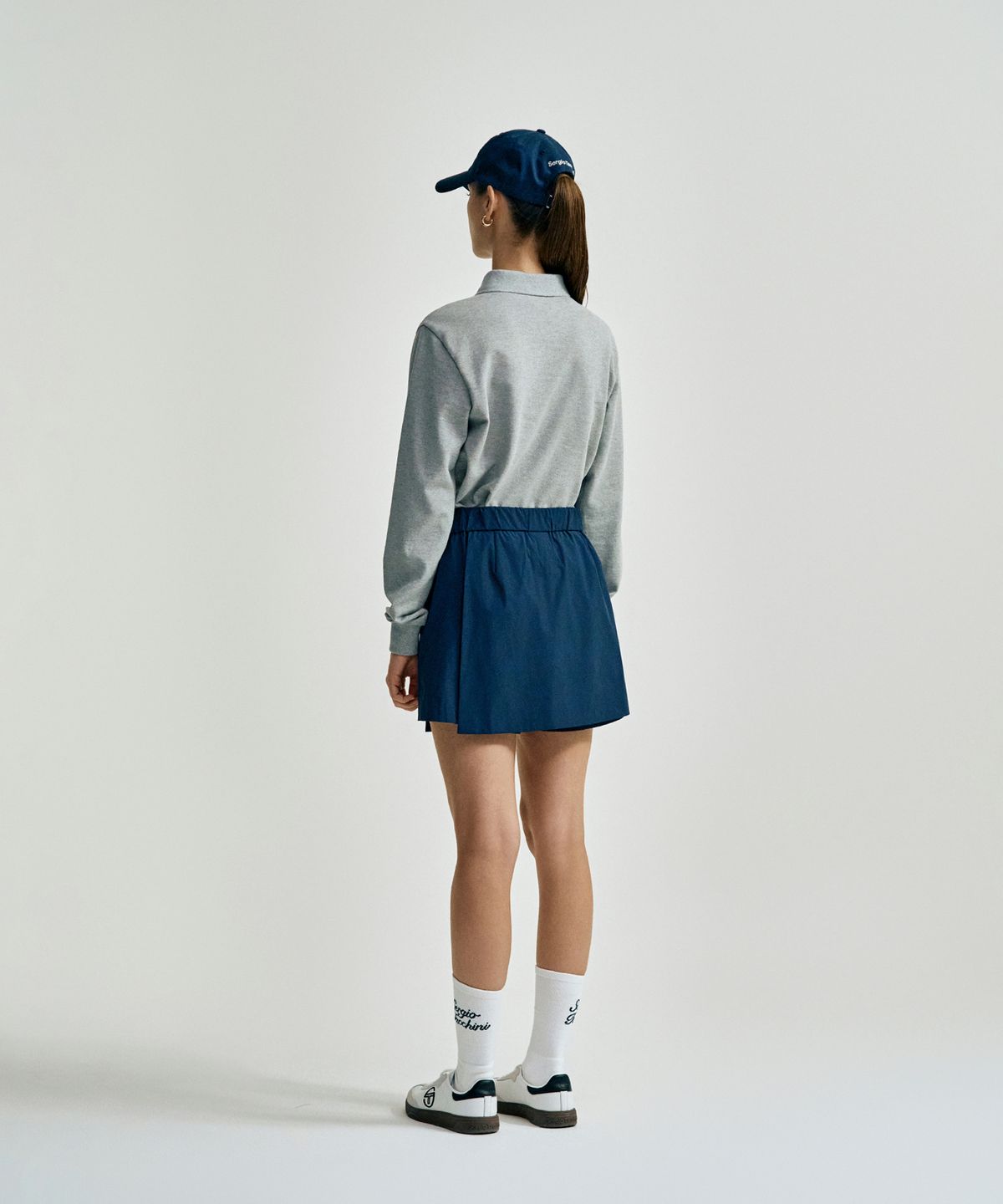 세르지오 타키니(SERGIO TACCHINI) U 클래식 유니섹스 긴팔 폴로 (Melange Grey)