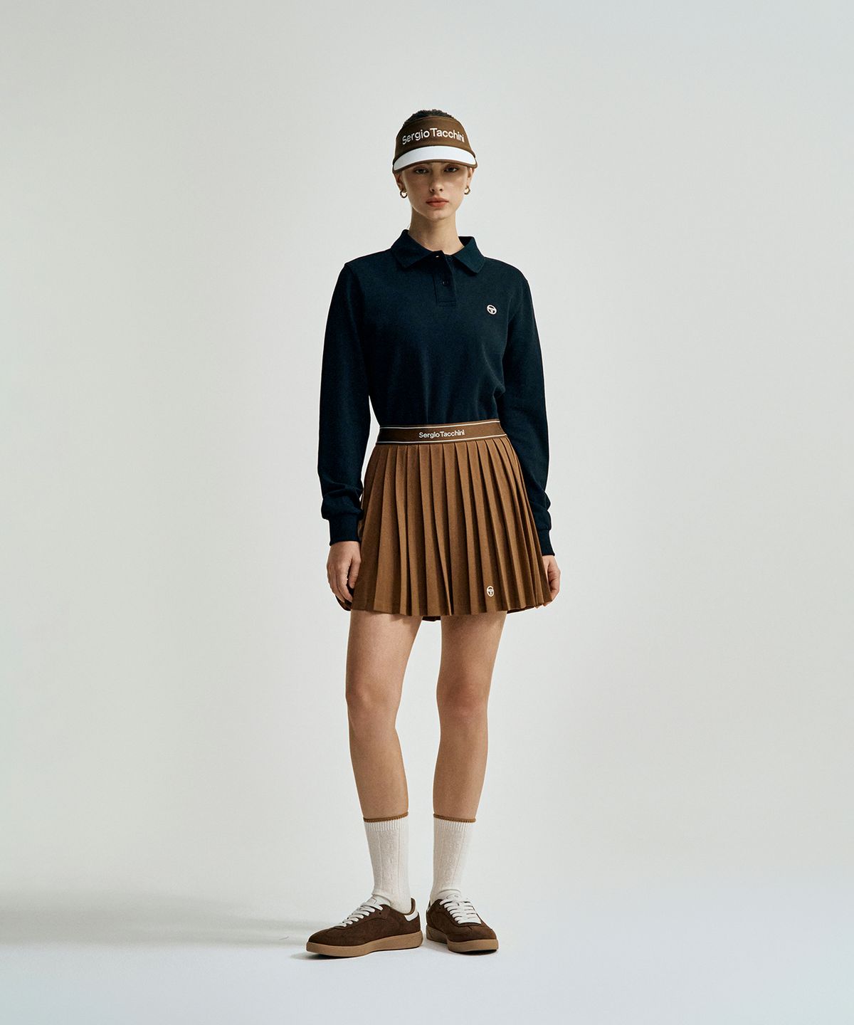 세르지오 타키니(SERGIO TACCHINI) U 클래식 유니섹스 긴팔 폴로 (Black)