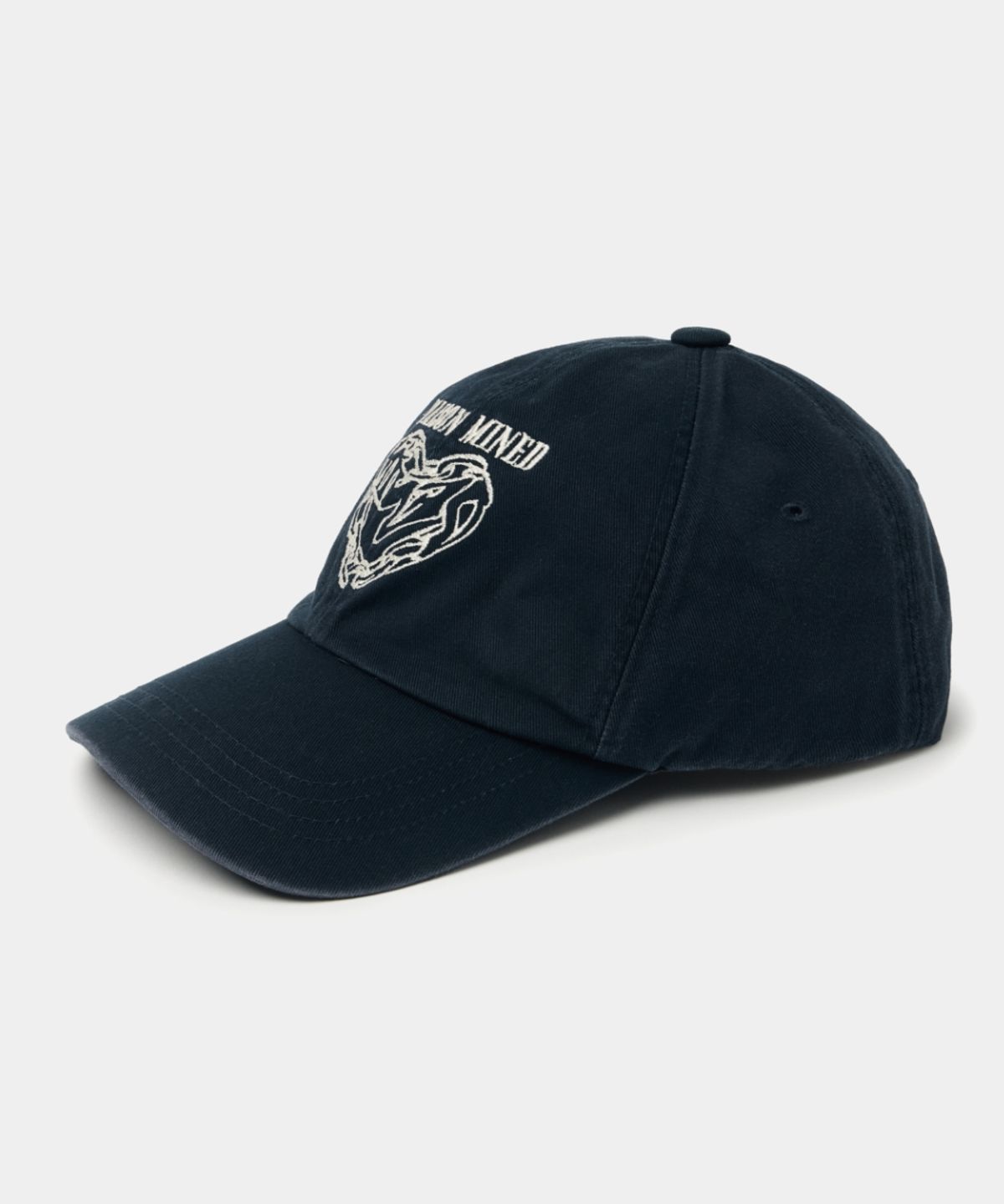 메종미네드(MAISON MINED) DOODLE HEART VINTAGE WASHED BALL CAP NAVY