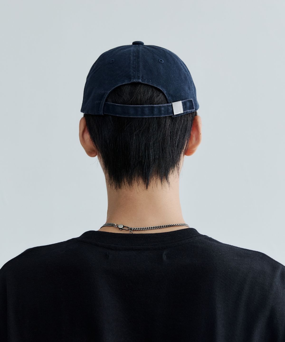 메종미네드(MAISON MINED) DOODLE HEART VINTAGE WASHED BALL CAP NAVY