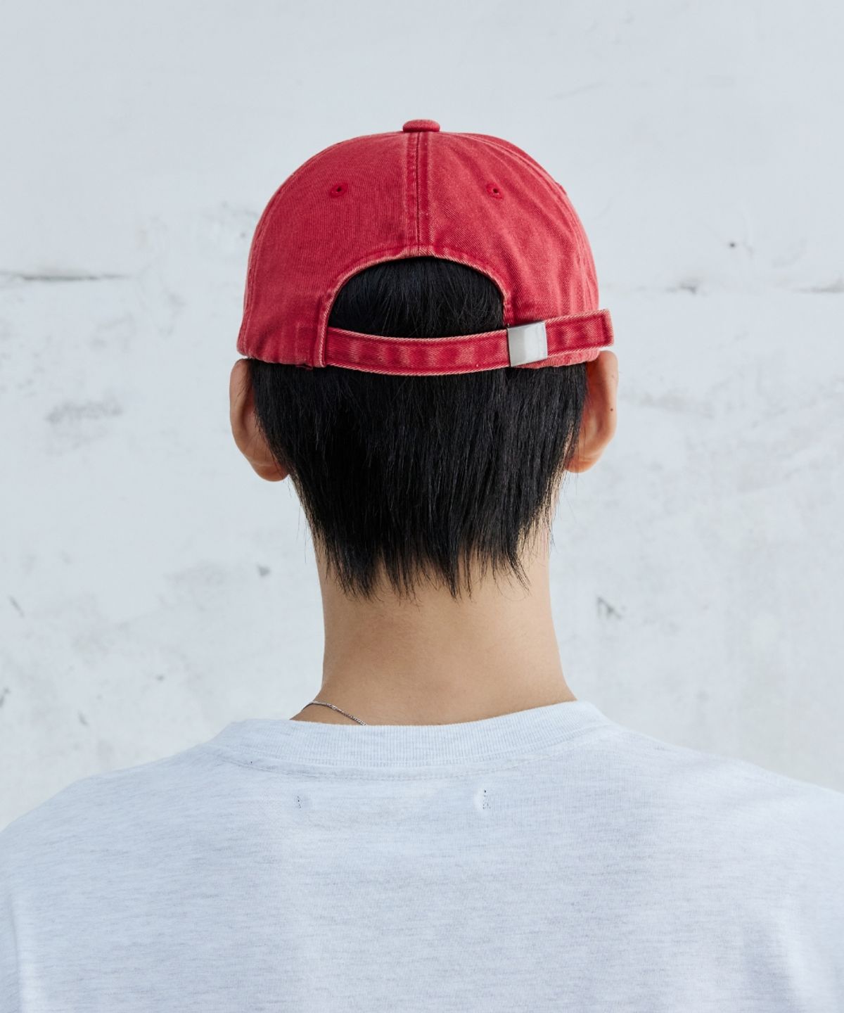 메종미네드(MAISON MINED) DOODLE HEART VINTAGE WASHED BALL CAP RED