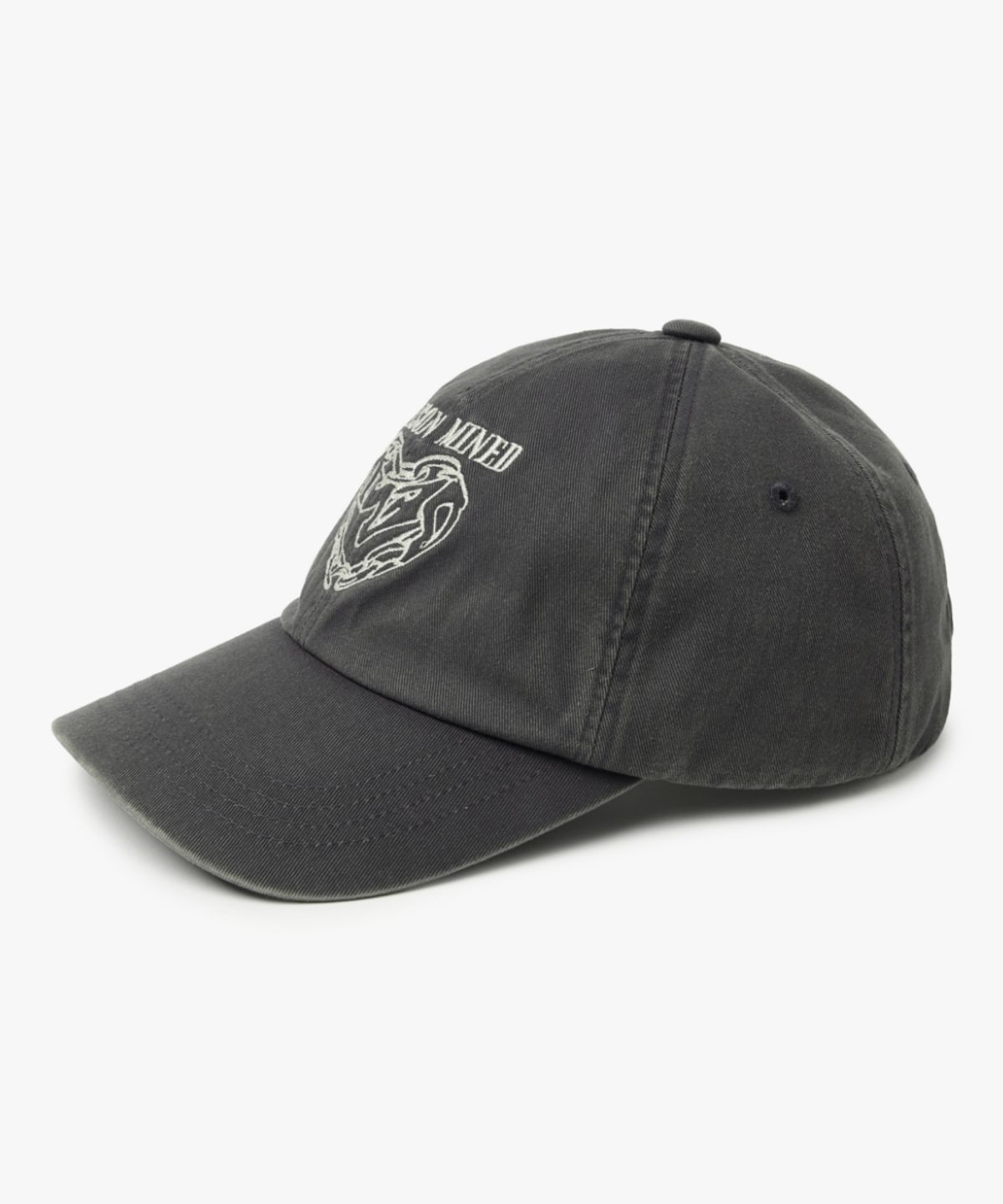 메종미네드(MAISON MINED) DOODLE HEART VINTAGE WASHED BALL CAP CHARCOAL