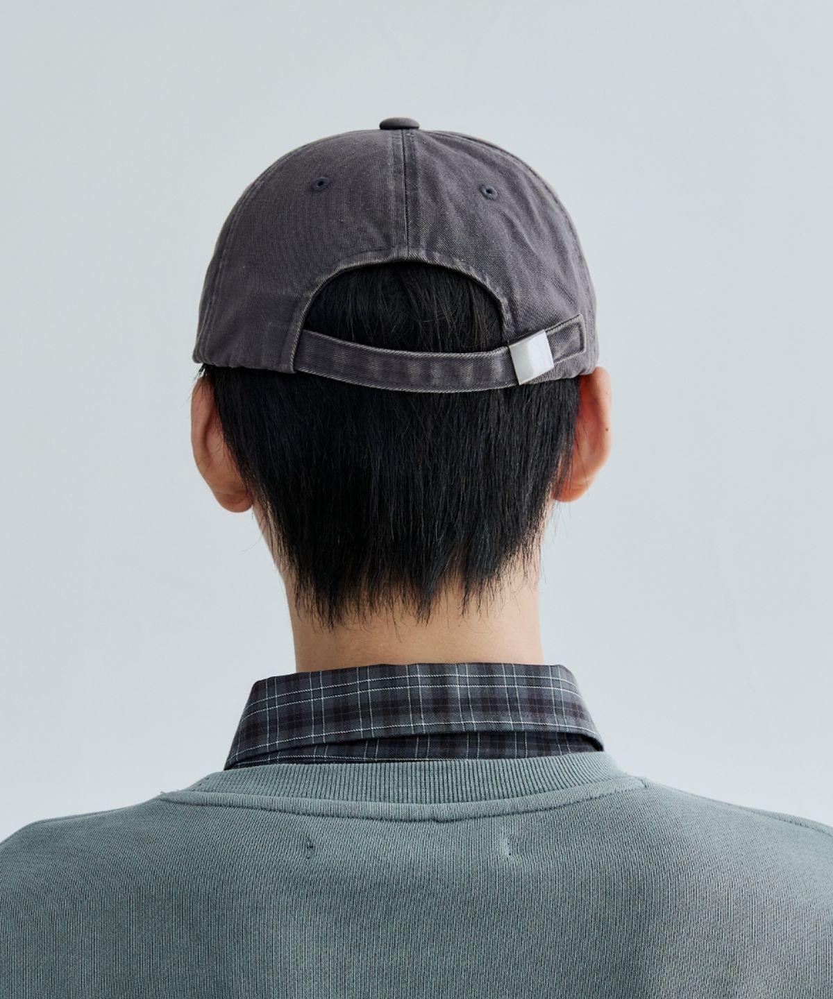 메종미네드(MAISON MINED) DOODLE HEART VINTAGE WASHED BALL CAP CHARCOAL