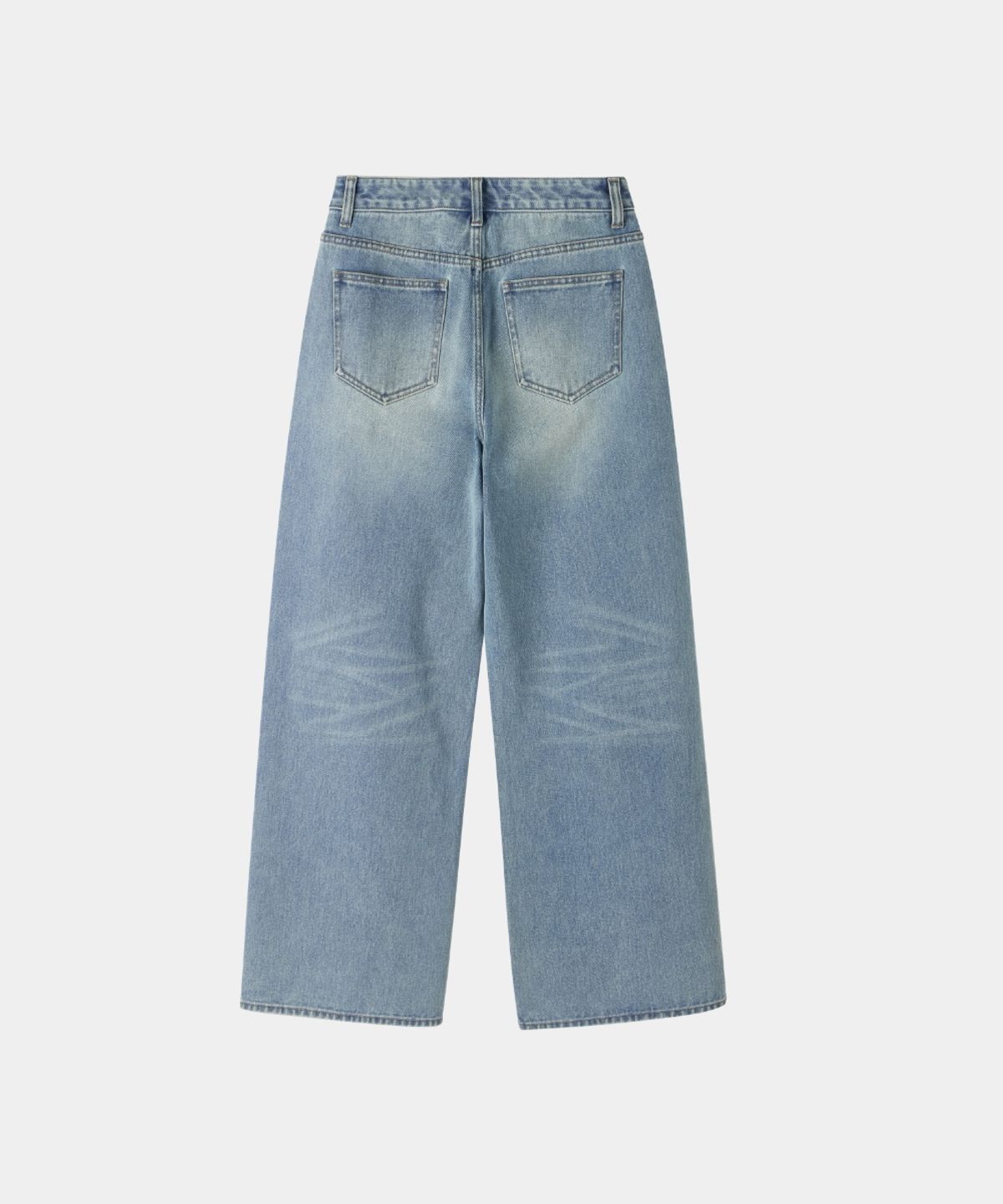메종미네드(MAISON MINED) (W) WASHED DENIM PANTS MID BLUE
