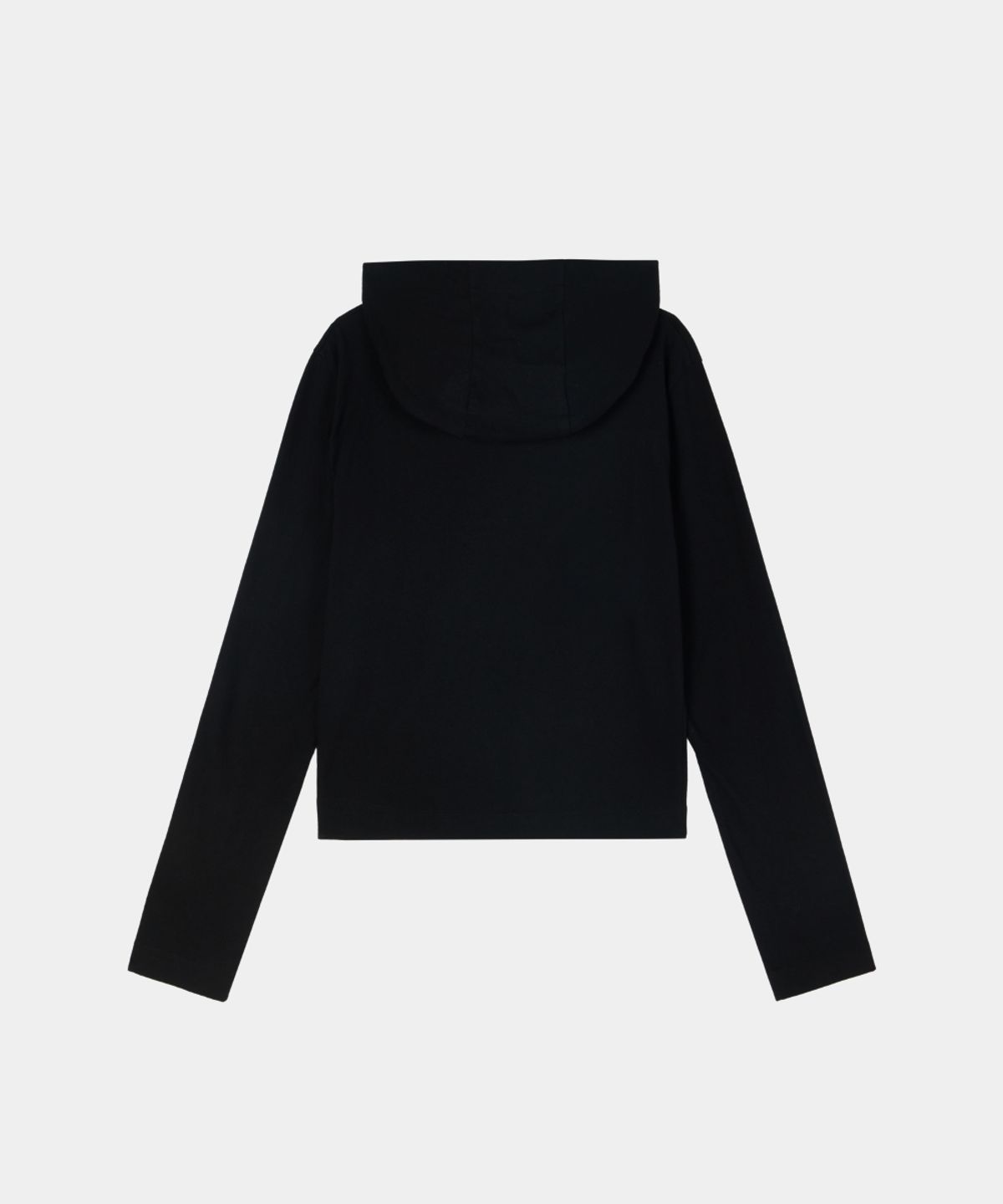 메종미네드(MAISON MINED) (W) LEGACY HOODED LONG SLEEVE BLACK