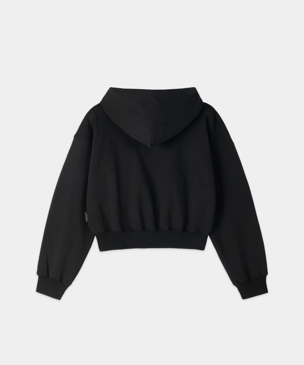 메종미네드(MAISON MINED) (W) DOODLE HEART CROP HOODIE BLACK