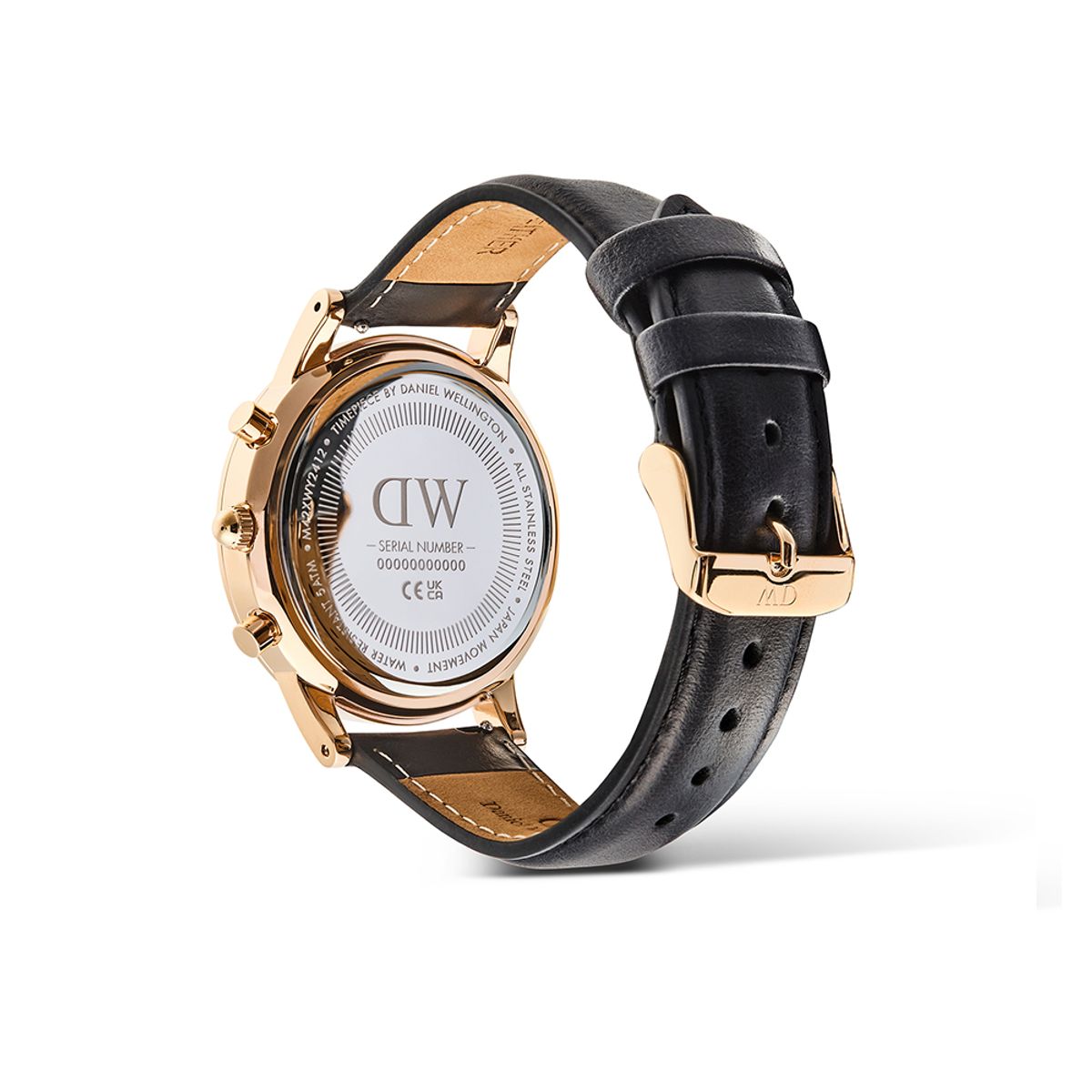 다니엘 웰링턴(DANIEL WELLINGTON) ICONIC CHRONOGRAPH 데일리 남성 크로노그래프 가죽시계 로즈골드