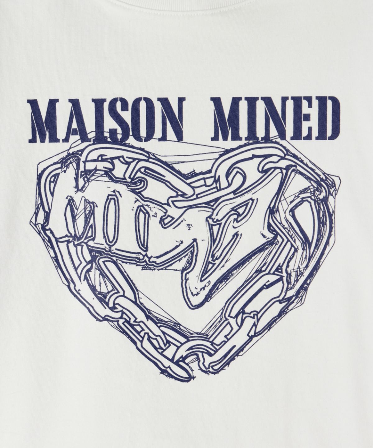 메종미네드(MAISON MINED) (W) DOODLE HEART LONG SLEEVE WHITE
