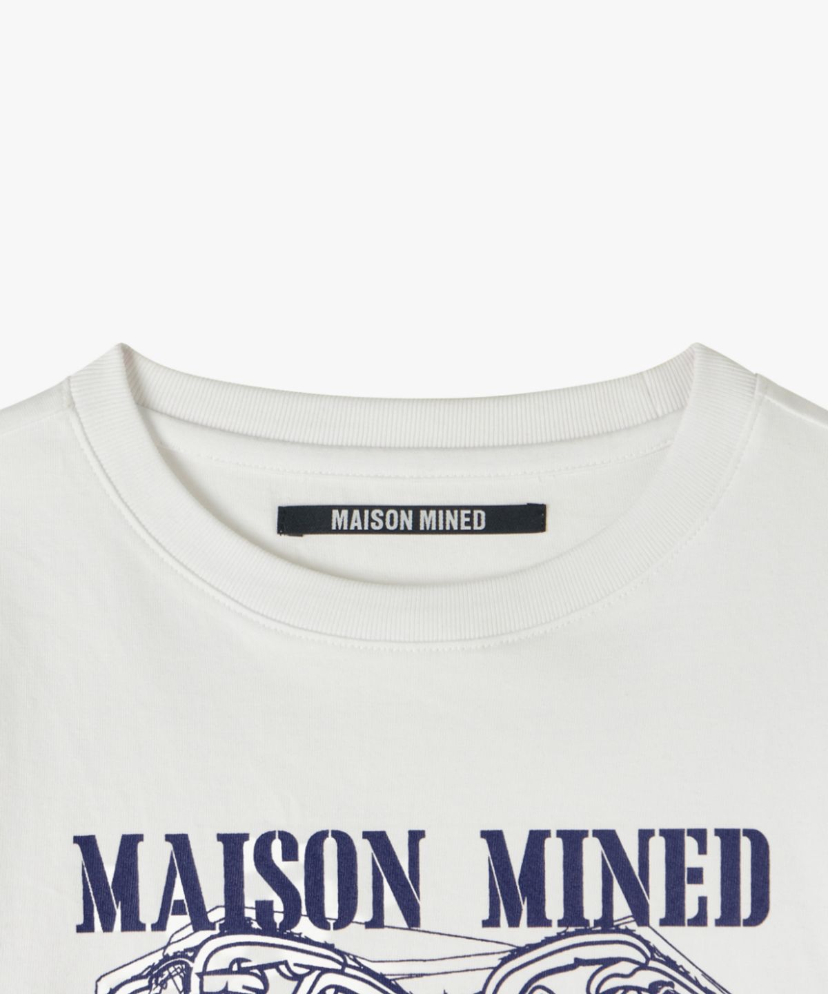 메종미네드(MAISON MINED) (W) DOODLE HEART LONG SLEEVE WHITE