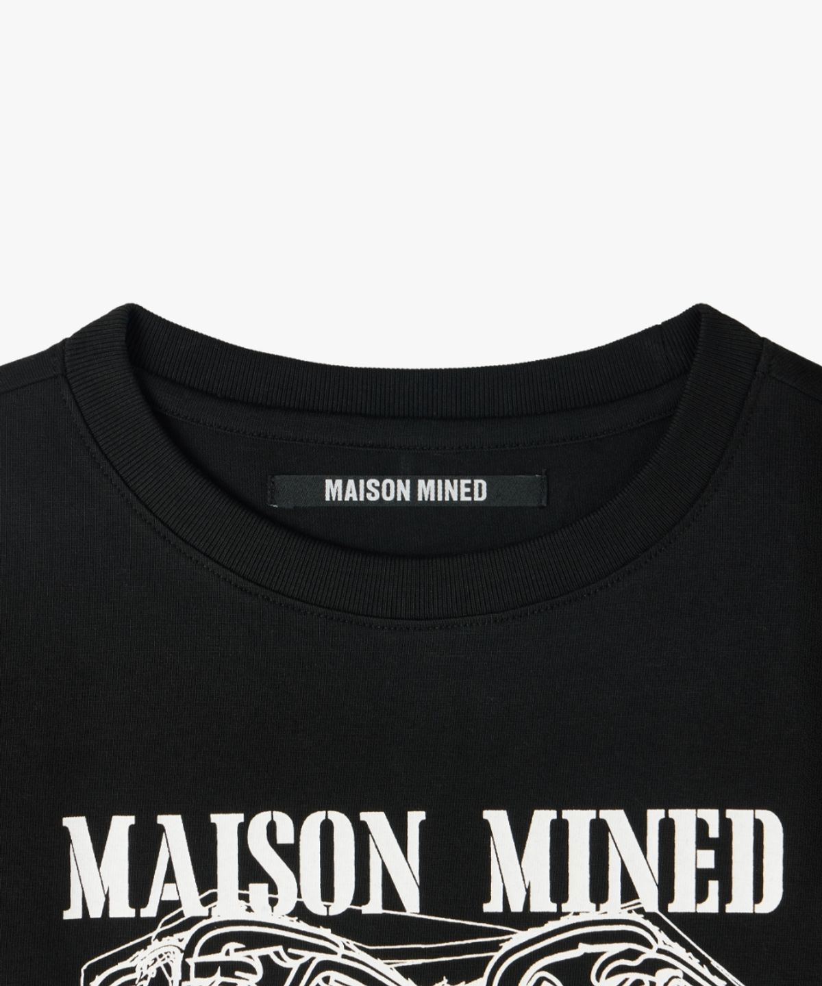 메종미네드(MAISON MINED) (W) DOODLE HEART LONG SLEEVE BLACK