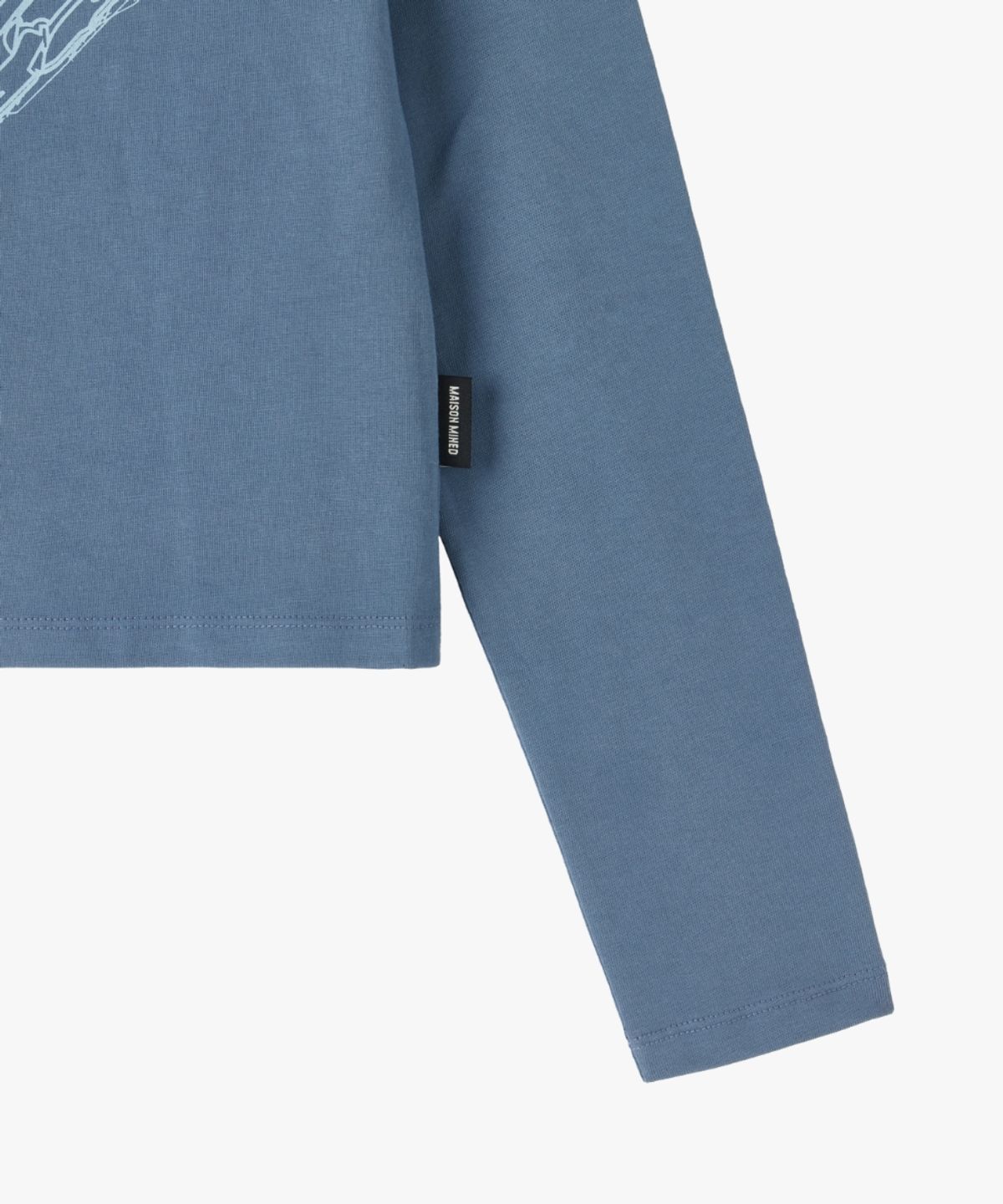 메종미네드(MAISON MINED) (W) DOODLE HEART LONG SLEEVE BLUE GRAY