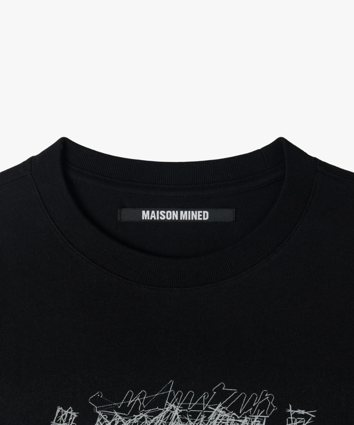 메종미네드(MAISON MINED) DOODLE HEART LONG SLEEVE BLACK