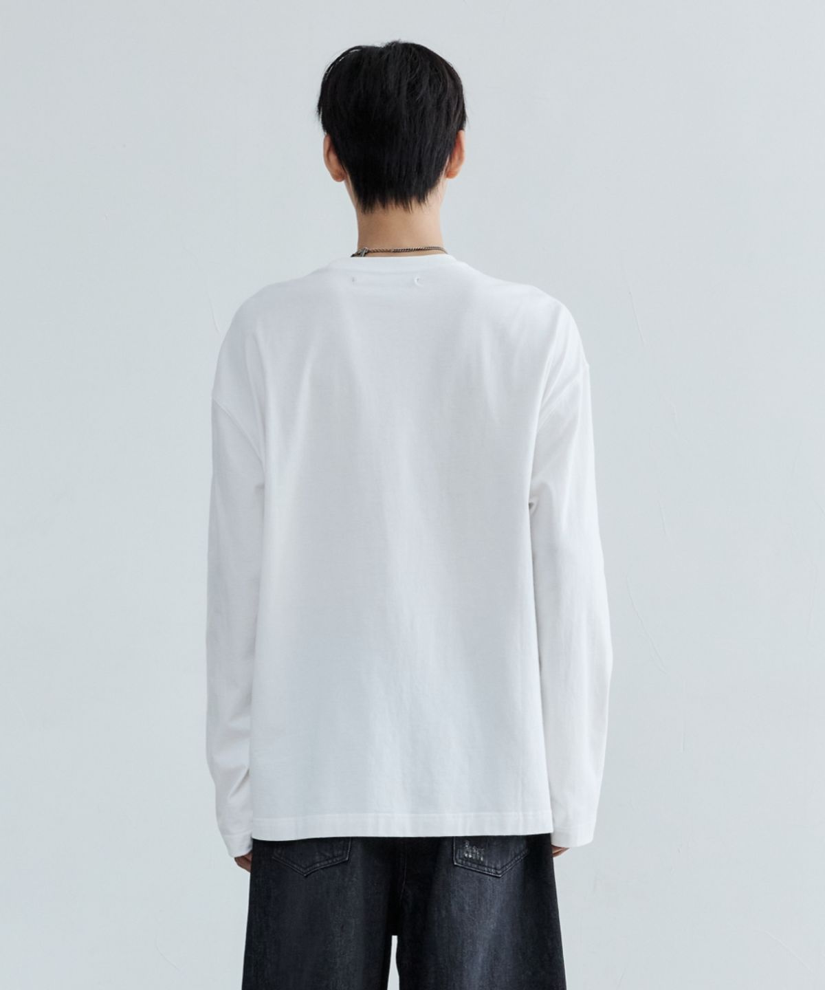 메종미네드(MAISON MINED) DOODLE HEART LONG SLEEVE WHITE