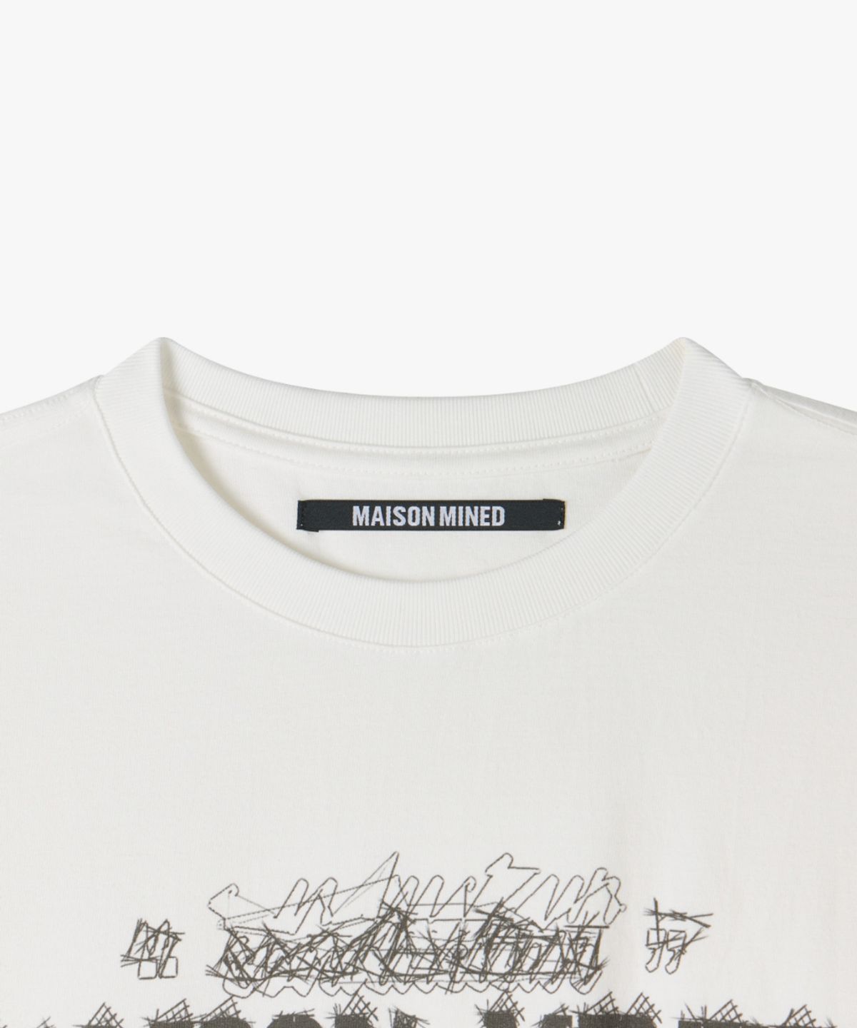 메종미네드(MAISON MINED) DOODLE HEART LONG SLEEVE WHITE