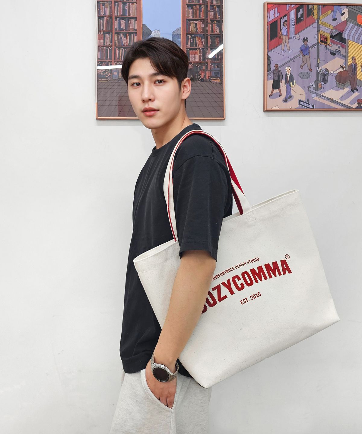 코지콤마(COZYCOMMA) 보부상 캠퍼스 숄더백 (2색상)