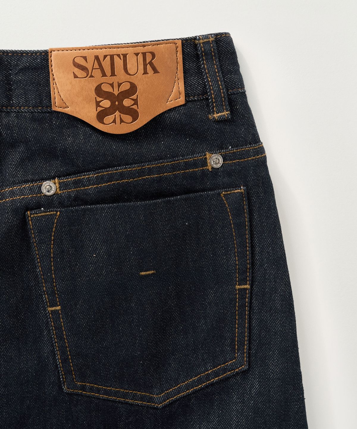 세터(SATUR) (W) 인디고 논페이드 데님 스커트 인디고