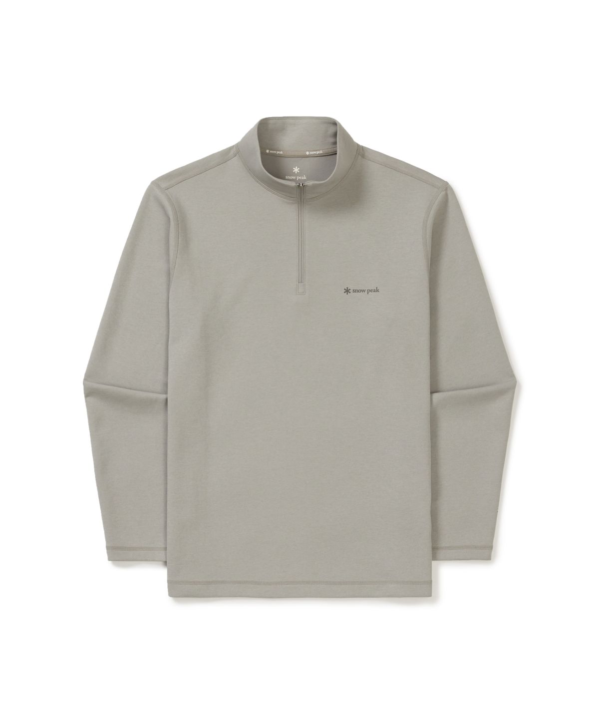 스노우피크 어패럴(SNOWPEAK APPAREL) 델타피크 퀵드라이 반집업 티셔츠 (S25FMTZT22) Fog Gray