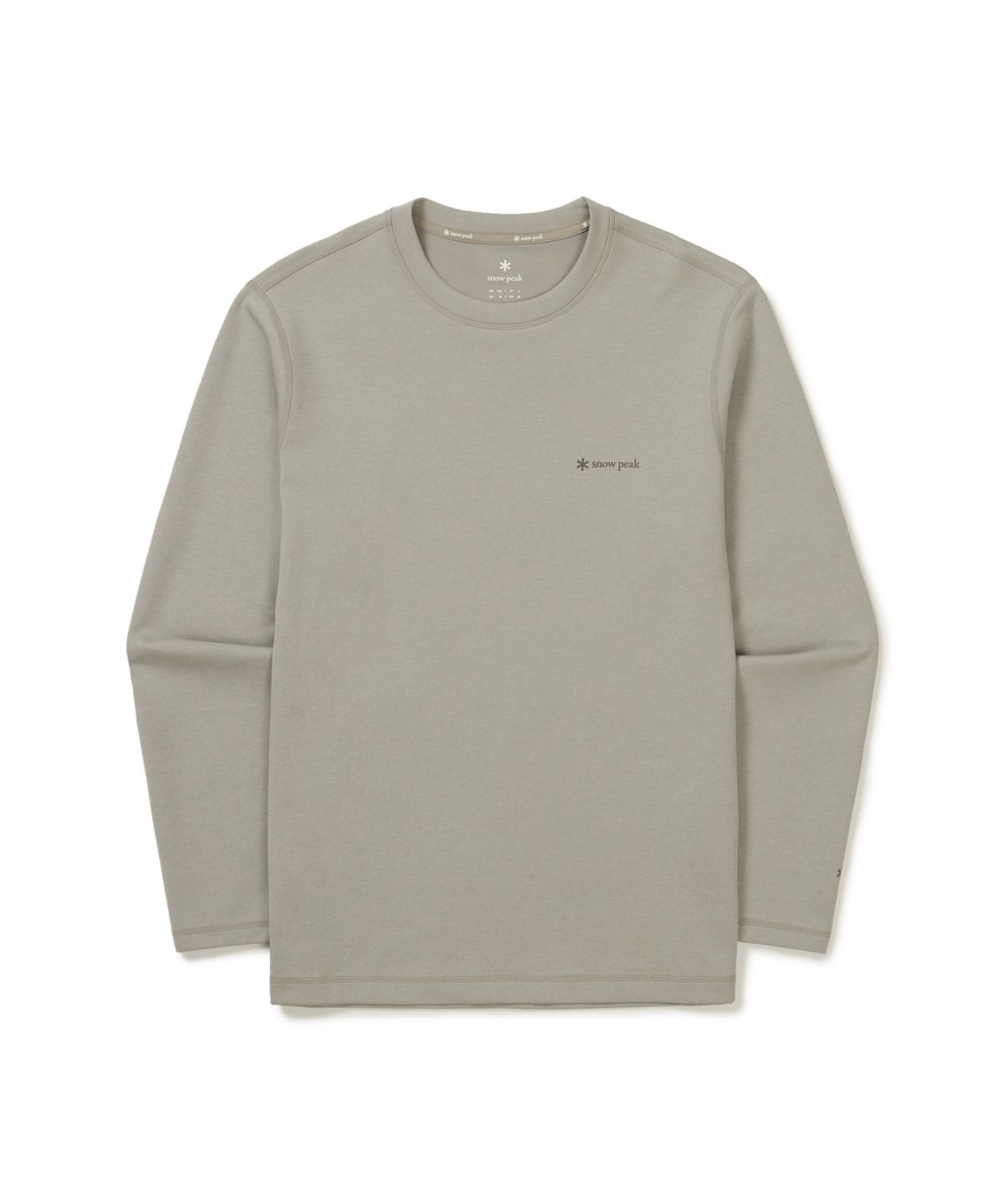 스노우피크 어패럴(SNOWPEAK APPAREL) 델타피크 퀵드라이 긴팔 티셔츠 (S25FMTTL22) Fog Gray
