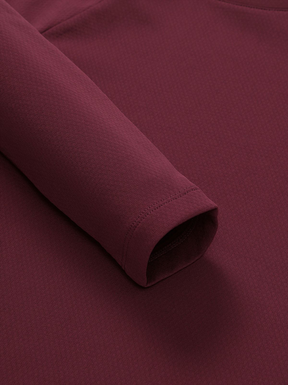 디스커버리 익스페디션(DISCOVERY EXPEDITION) 여성 델타픽 세미크롭 긴팔티 (BURGUNDY)