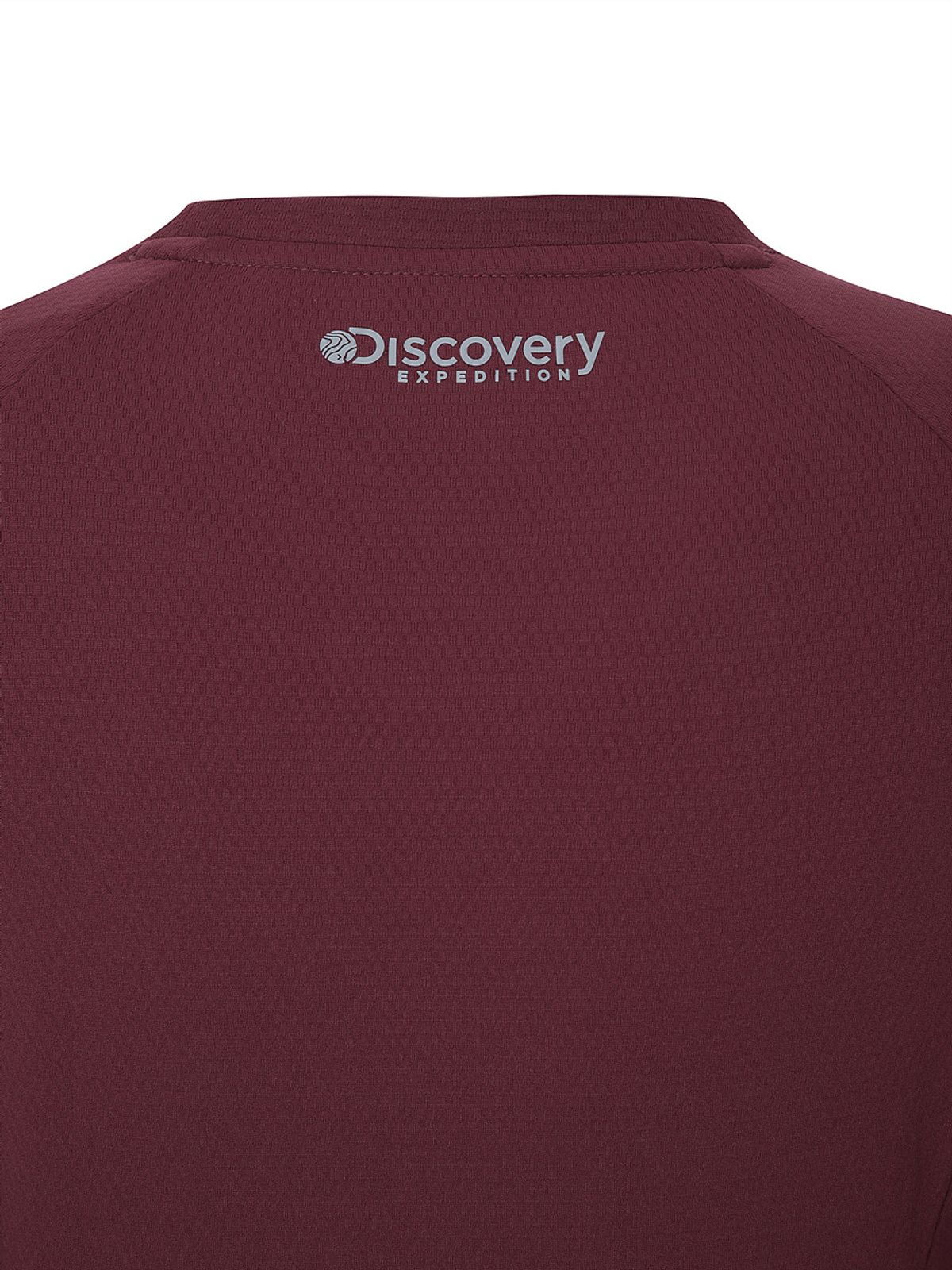 디스커버리 익스페디션(DISCOVERY EXPEDITION) 여성 델타픽 세미크롭 긴팔티 (BURGUNDY)