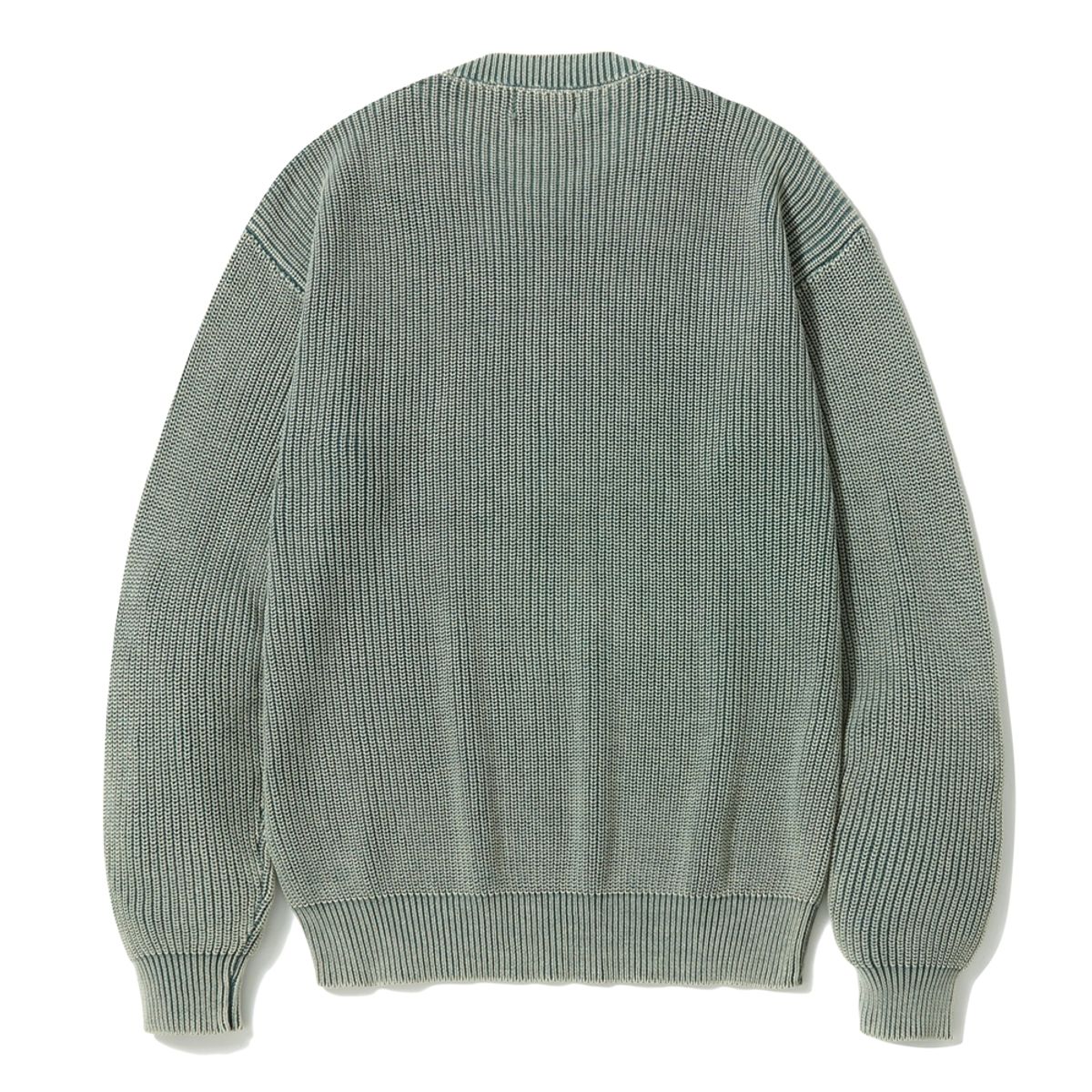 쿨트(KULTE) PIGMENT CREWNECK KNIT_GREEN