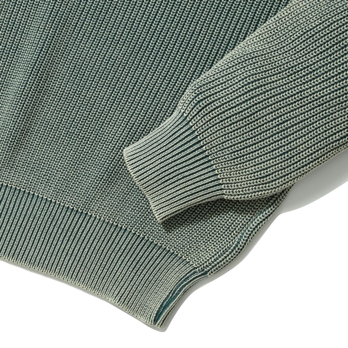 쿨트(KULTE) PIGMENT CREWNECK KNIT_GREEN