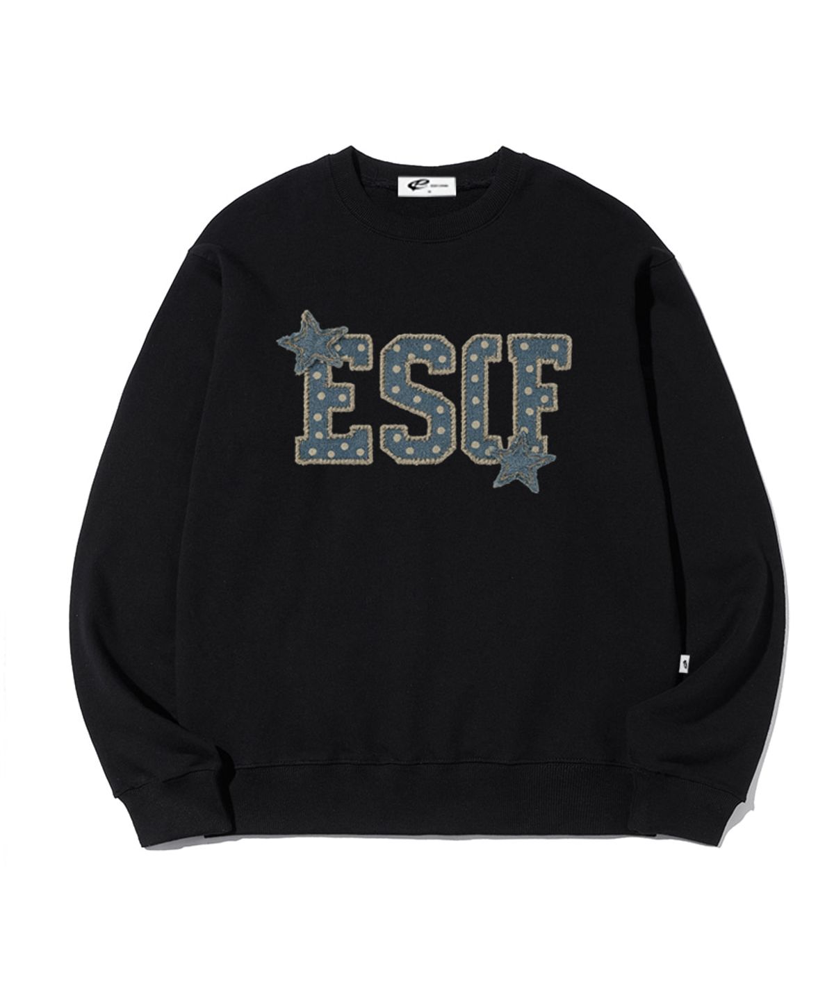 이스케이프프롬(ESCAPEFROM) 스타 데님 패치 프린트 맨투맨 [3color]
