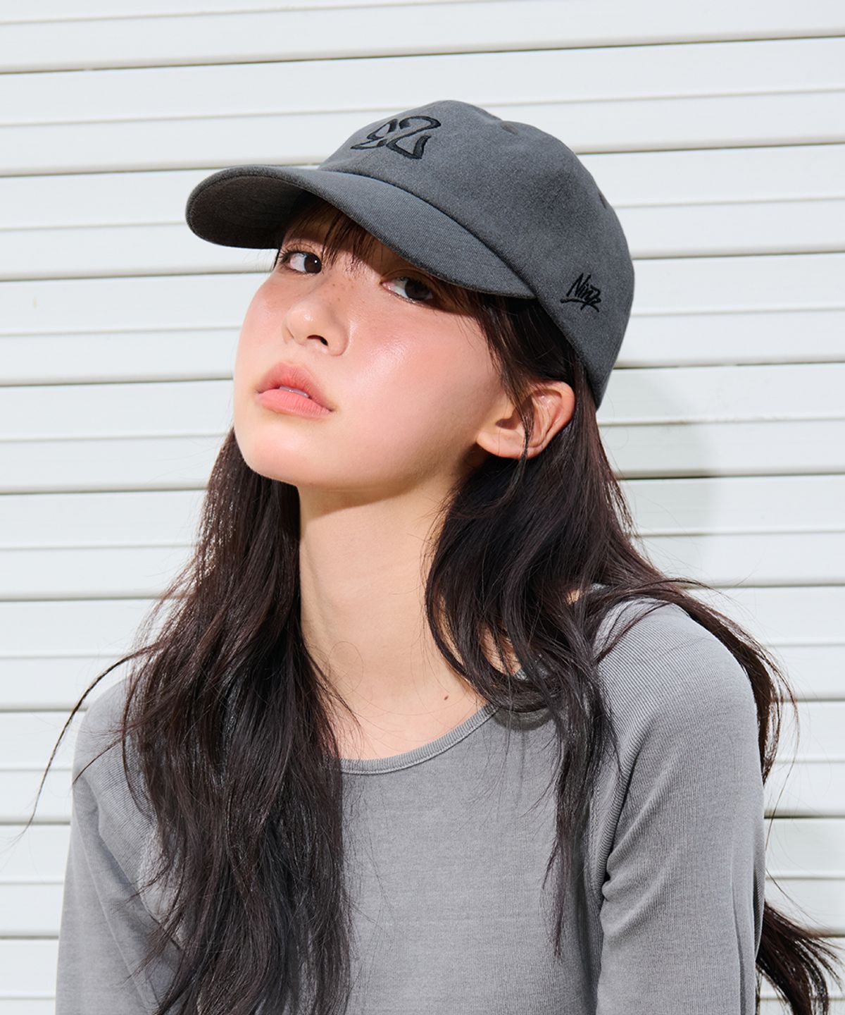 나인제트(NINEZ) 피그먼트 워싱 로고 볼캡 (2color)