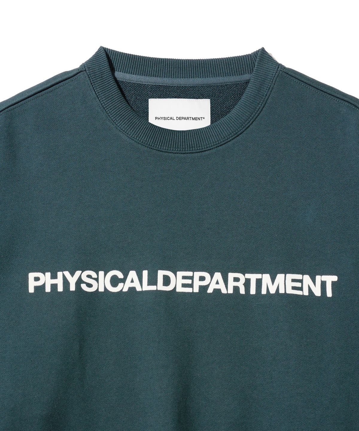 피지컬 디파트먼트(PHYSICAL DEPARTMENT) P-Dept 오리지널 로고 스웨트셔츠 다크 그린