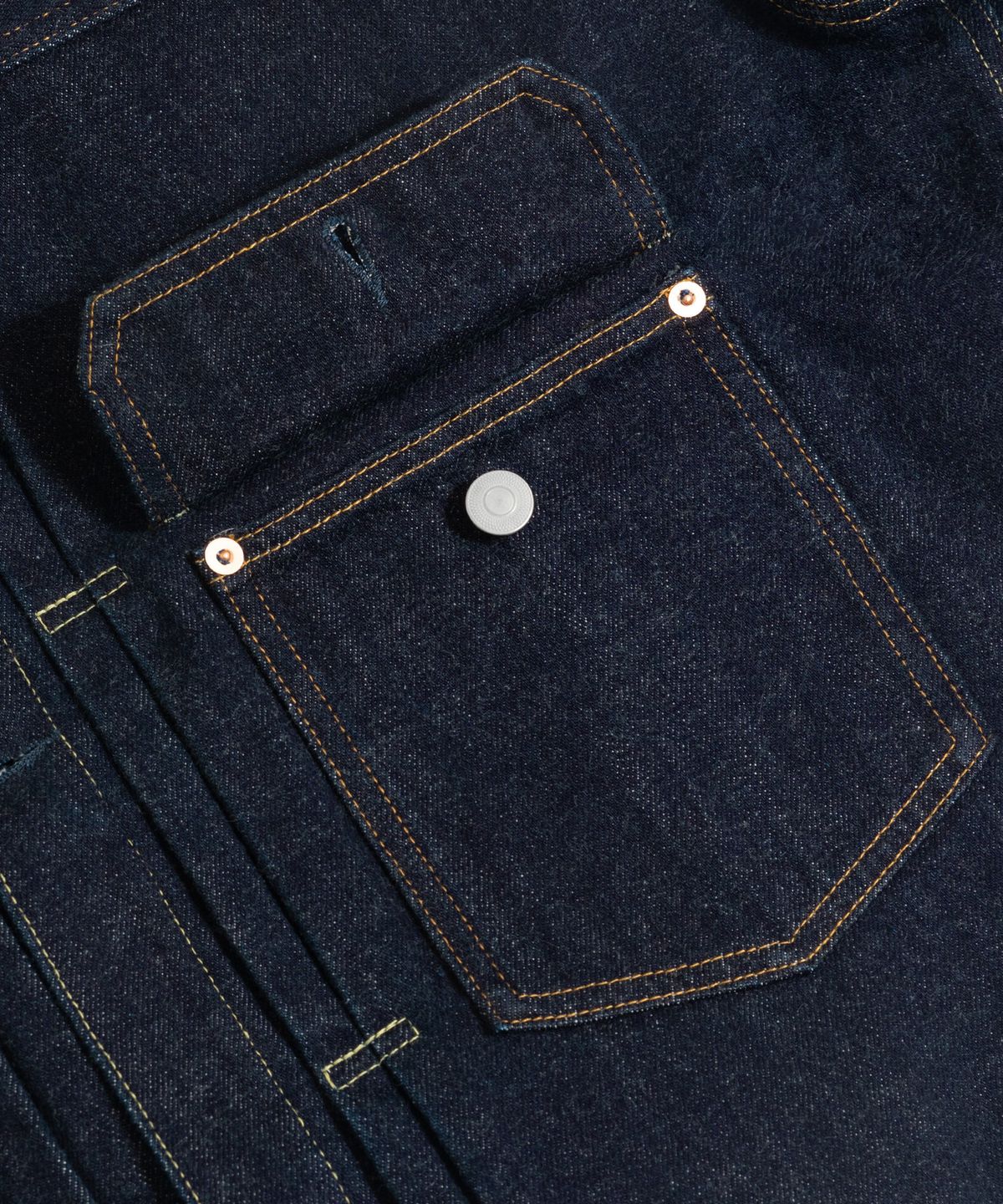 에스피오나지(ESPIONAGE) Type 1 Selvedge Denim Trucker Jacket Dark Indigo