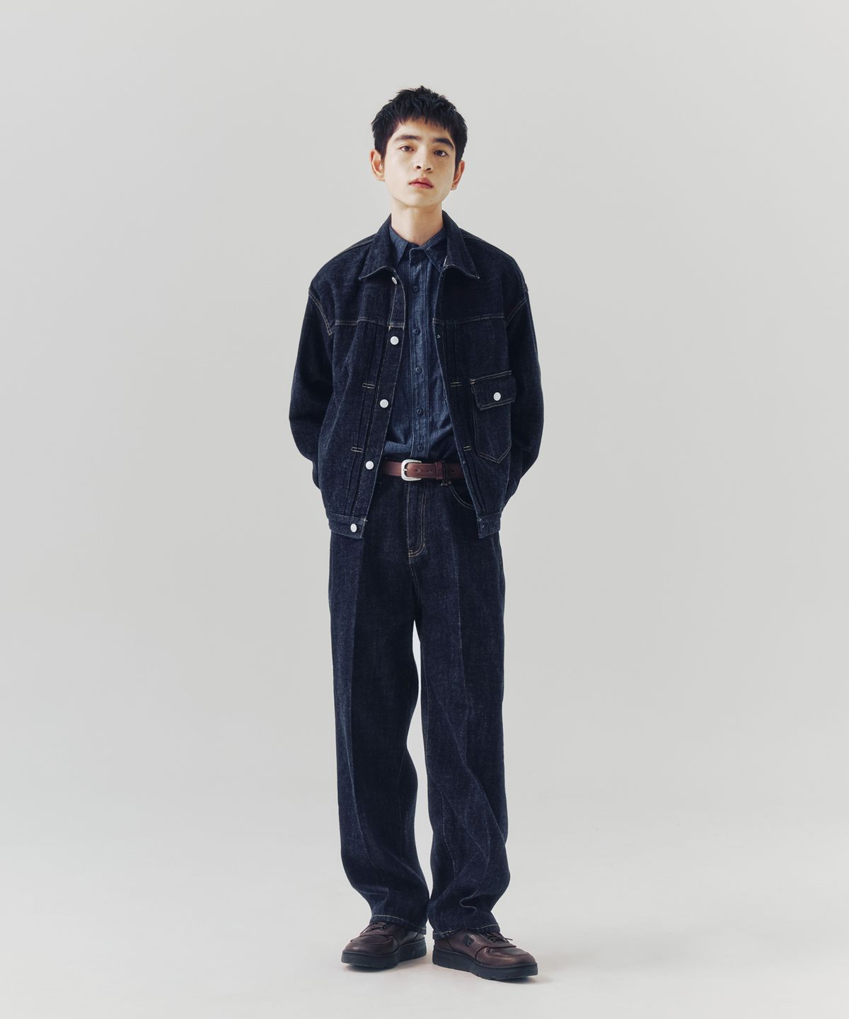 에스피오나지(ESPIONAGE) Type 1 Selvedge Denim Trucker Jacket Dark Indigo