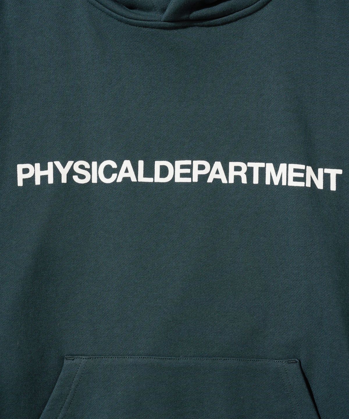 피지컬 디파트먼트(PHYSICAL DEPARTMENT) P-Dept 오리지널 로고 후드 다크그린