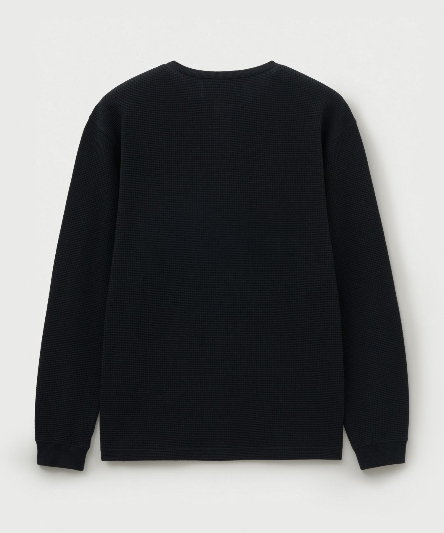MUSINSA公式 | SATUR ワッフルヘンリーネックTシャツブラック
