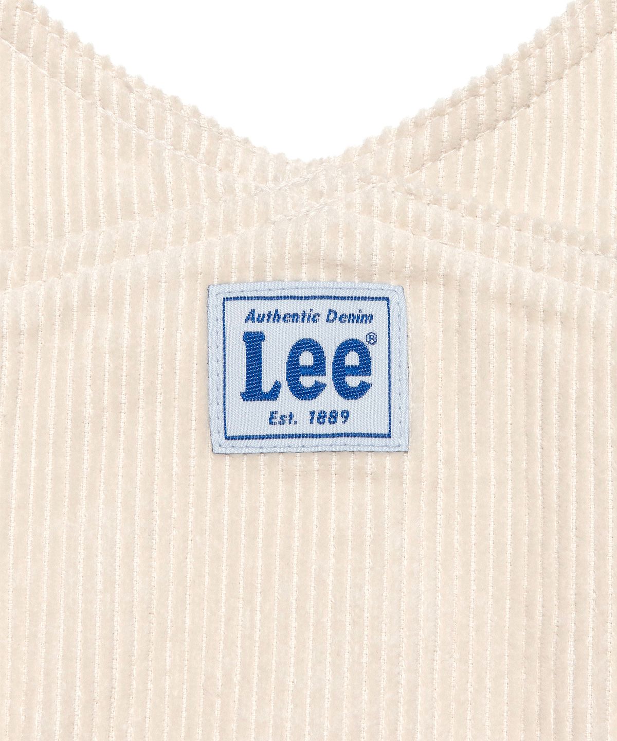 리(LEE) 코듀로이 오버롤 원피스 아이보리
